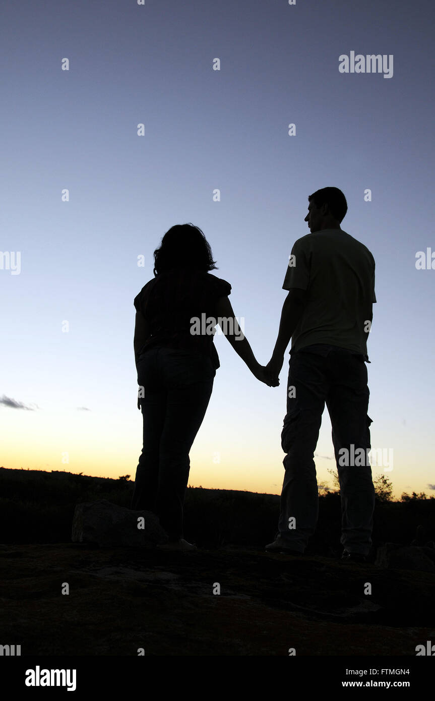 Sunset in the countryside in the town of Pernambuco Triunfo backlands Stock Photo