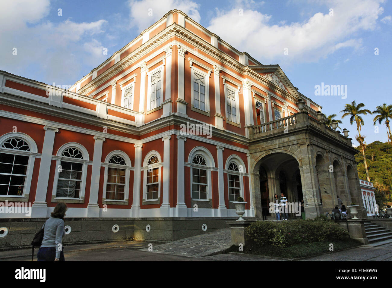 Facade of the Imperial Museum built between 1845 and 1864 - historic center of Petropolis Stock Photo