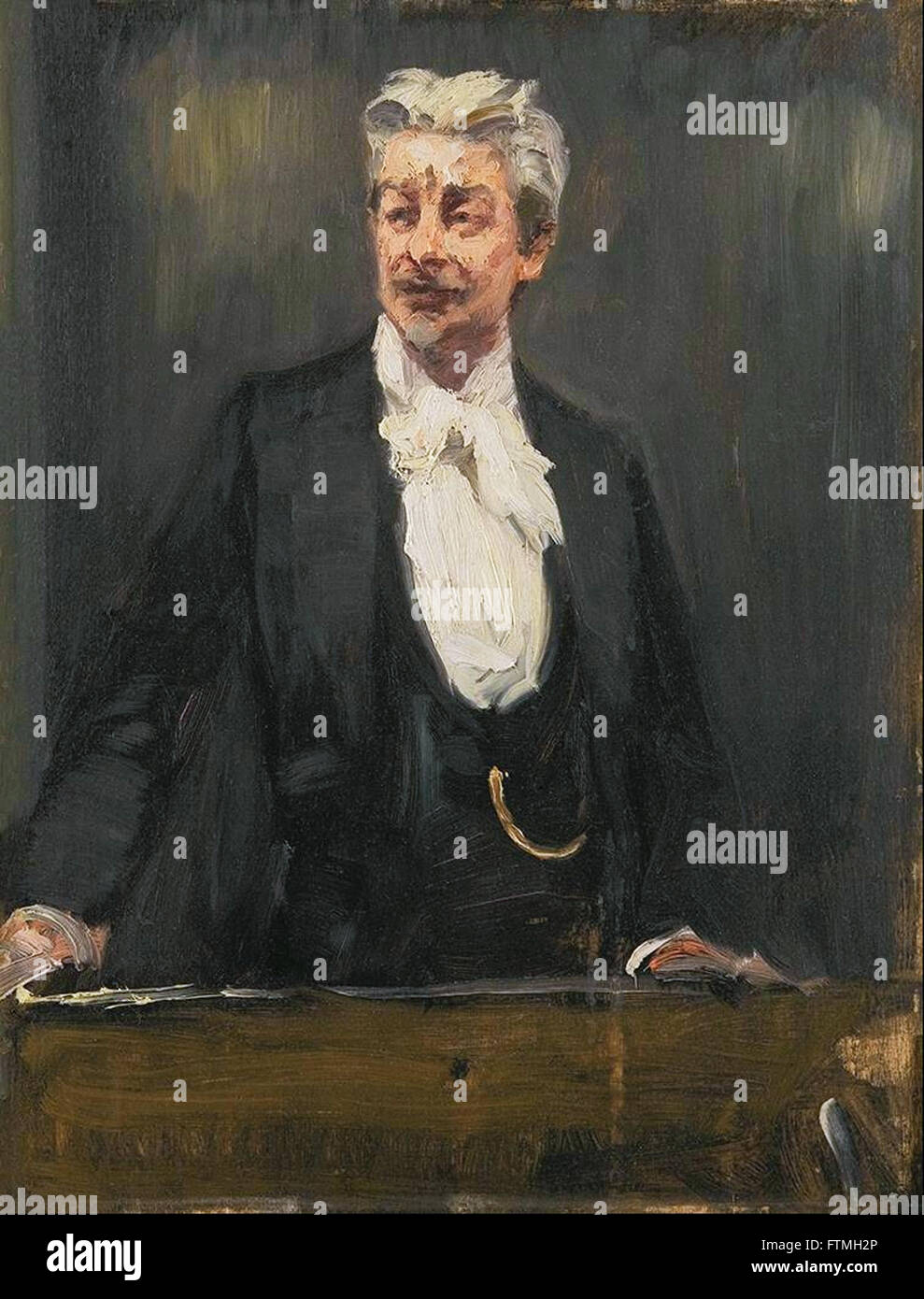 Peder Severin Krøyer - Portrait of Georg Brandes lecturing -  The Hirschsprung Collection Stock Photo