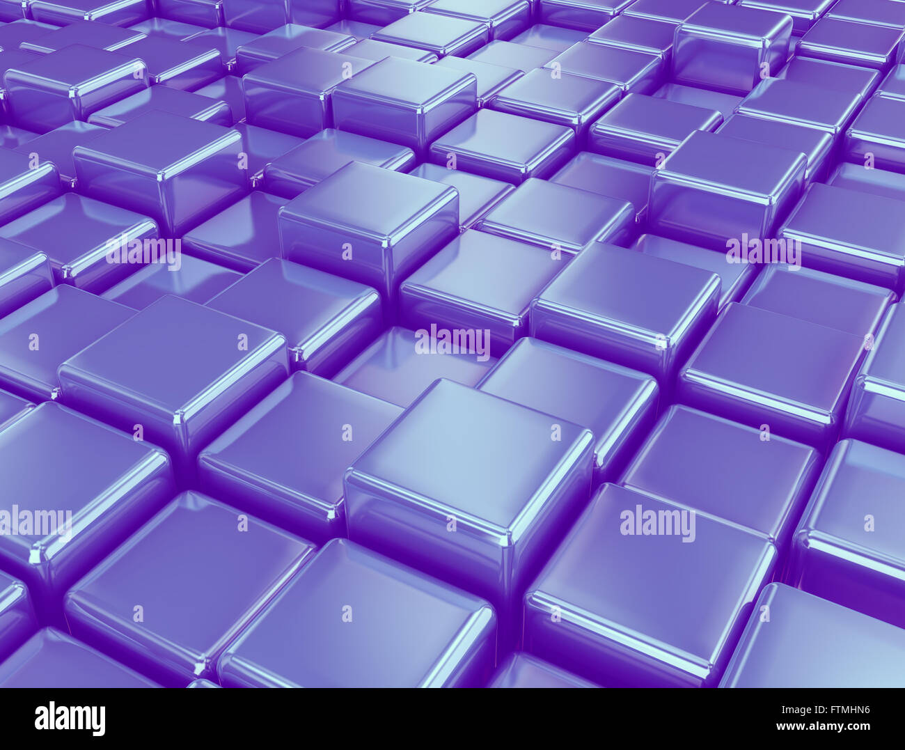 Abstract blue cubes background Stock Photo