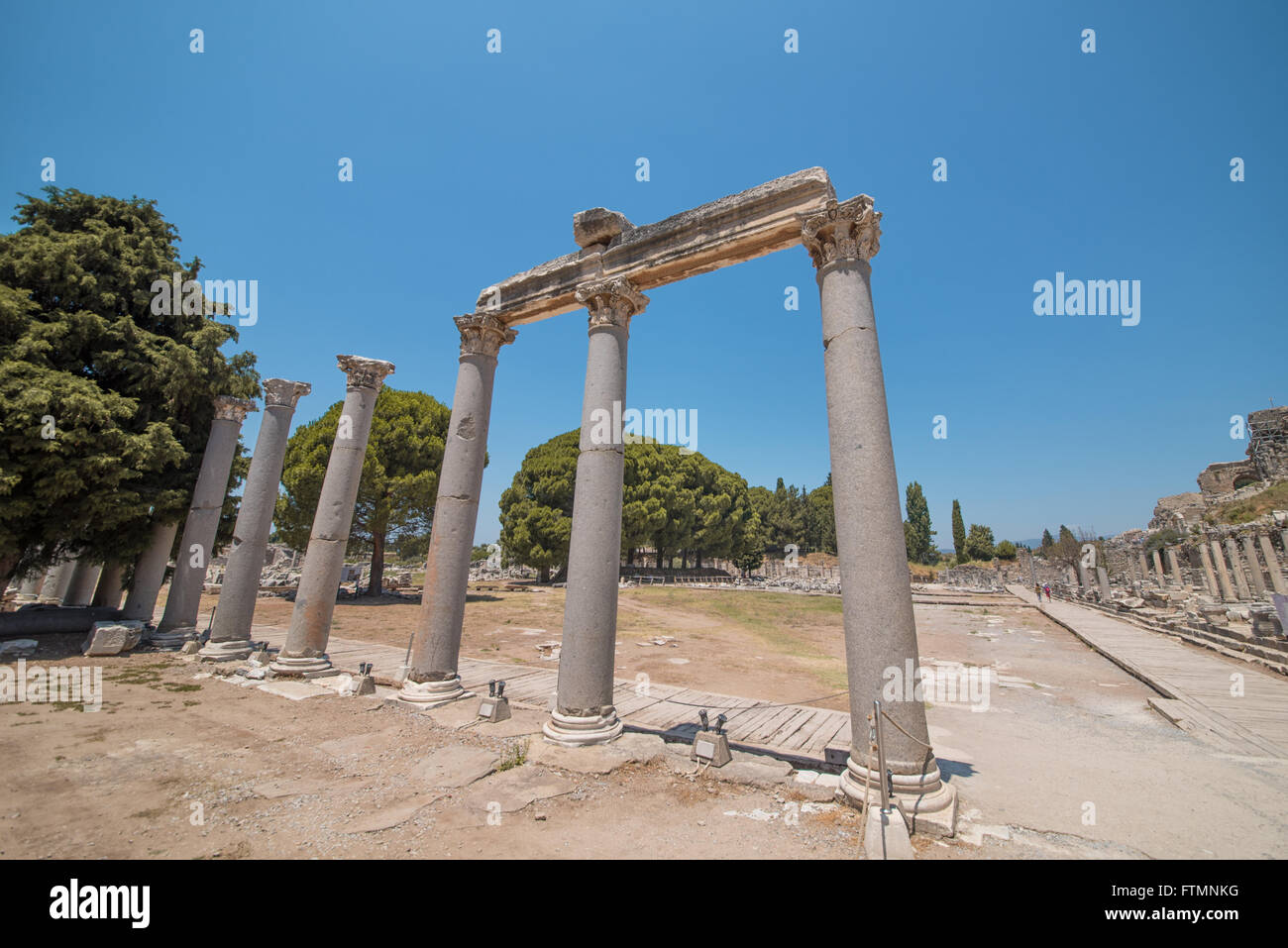 Ephesus ancient greek ruins in Anatolia Turkey Stock Photo