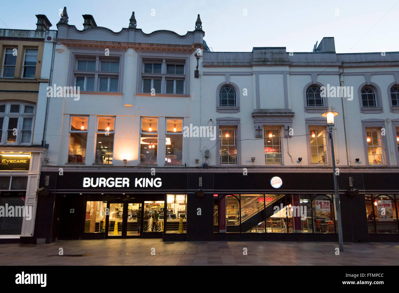 Burger King in Cardiff, south Wales Stock Photo Alamy