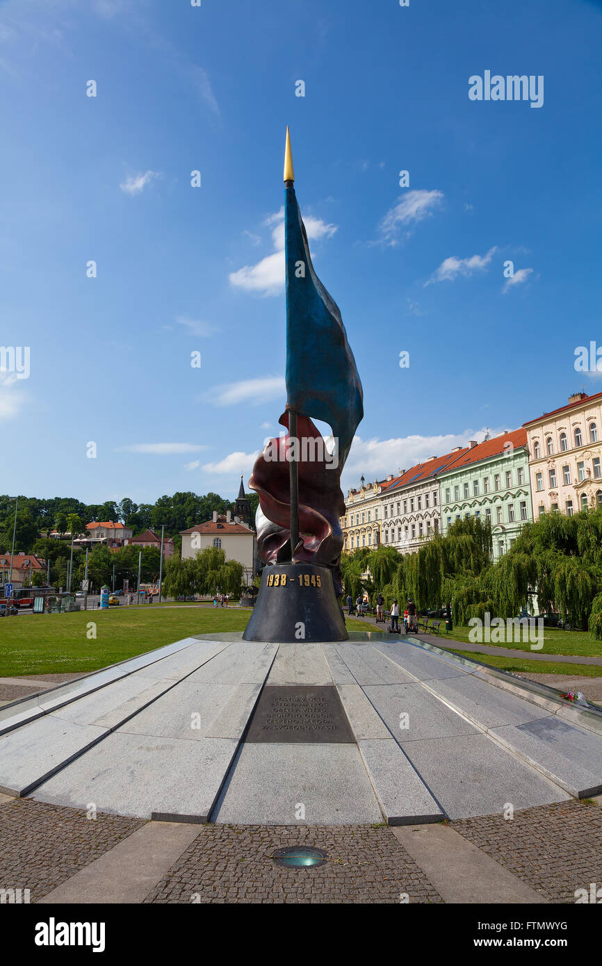 The Memorial of the Second Resistance Movement Prague Czech Republic Stock Photo