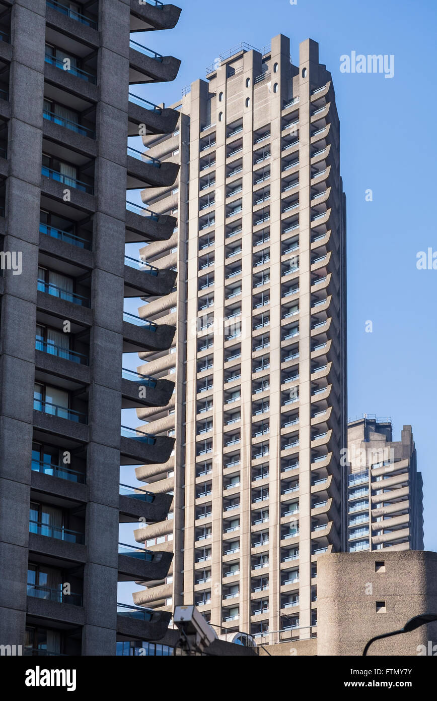 Barbican tower block, City of London, England, U.K. Stock Photo