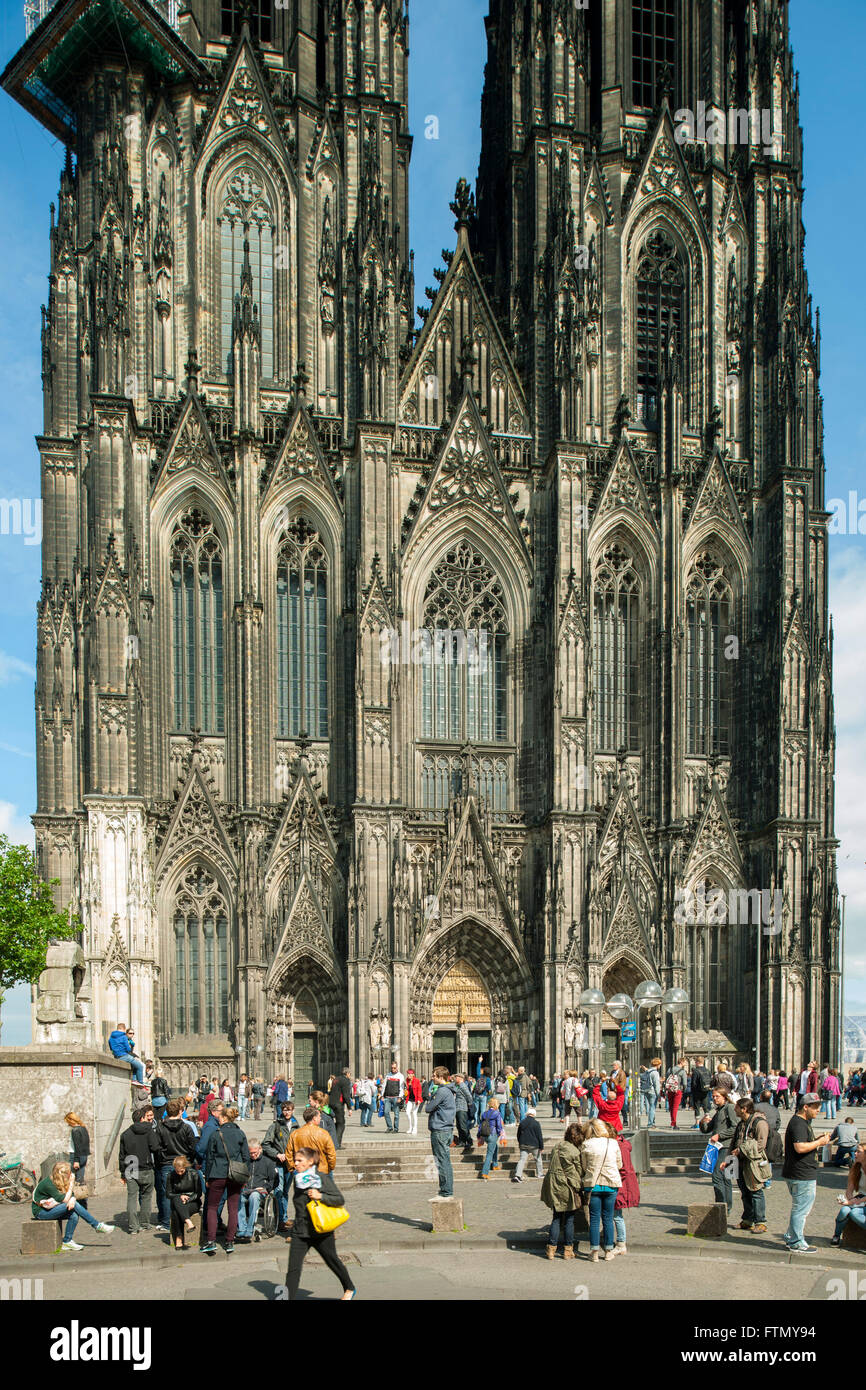 Köln, Altstadt-Nord, Der Kölner Dom, offizieller Name Hohe Domkirche St. Petrus. Seit 1996 zählt der Kölner Dom zum UNESCO-Weltk Stock Photo