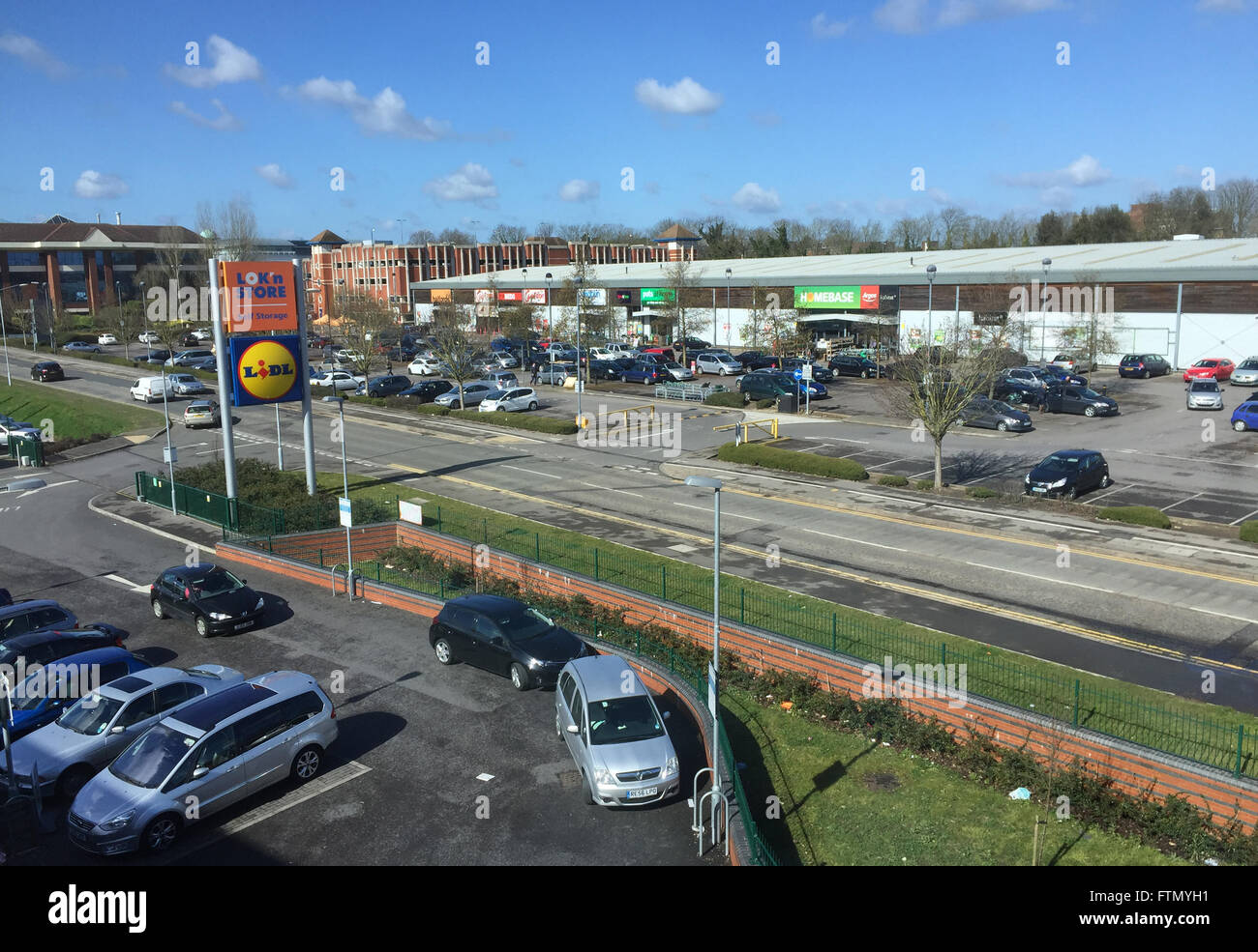 Shops Car Park Retail Stock Photos & Shops Car Park Retail Stock Images