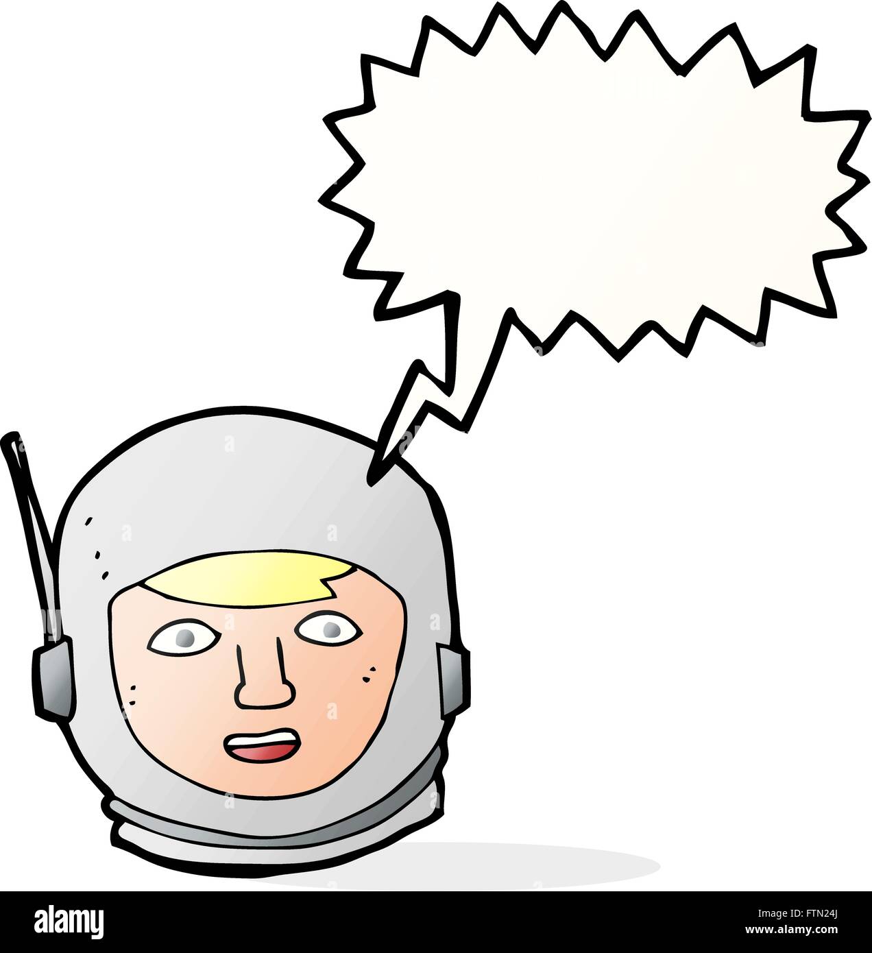 cartoon astronaut head with speech bubble Stock Vector Image & Art - Alamy