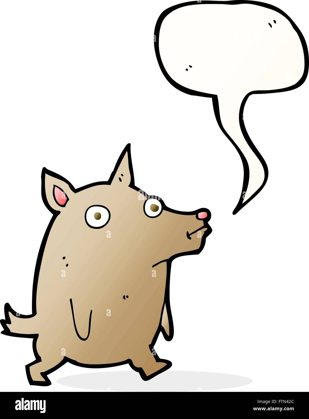 cartoon funny little dog with speech bubble Stock Vector Image & Art ...