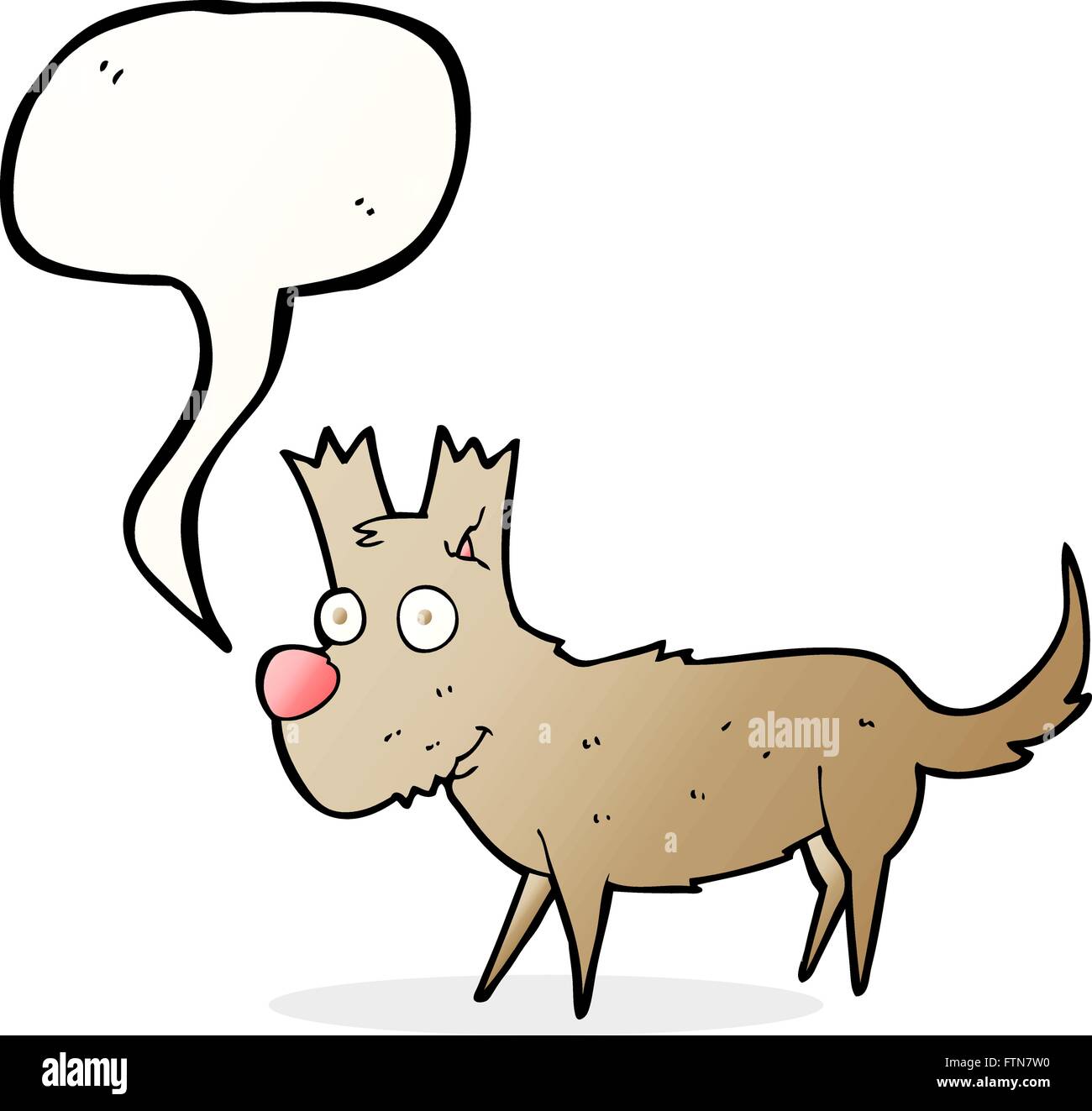 cartoon cute little dog with speech bubble Stock Vector Image & Art - Alamy