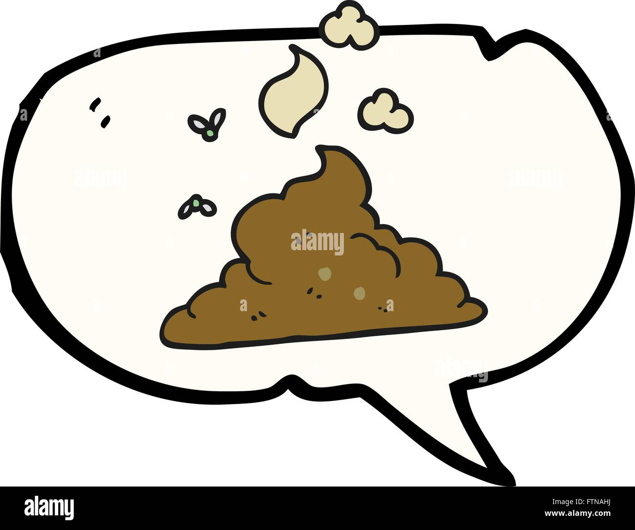 Poop Problems Cartoon freehand drawn speech bubble cartoon steaming pile of poop Stock Vector ...