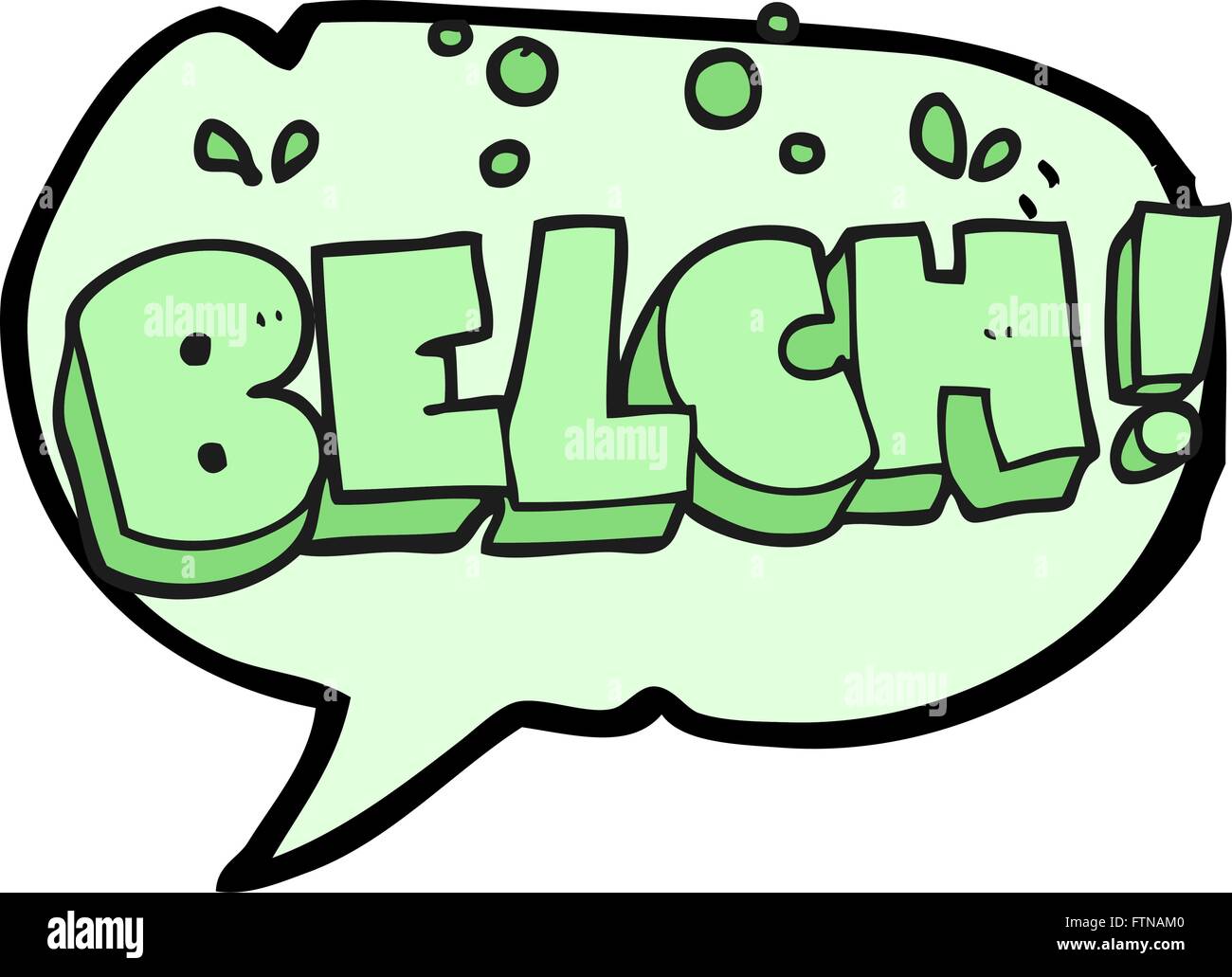 freehand drawn speech bubble cartoon belch text Stock Vector Image