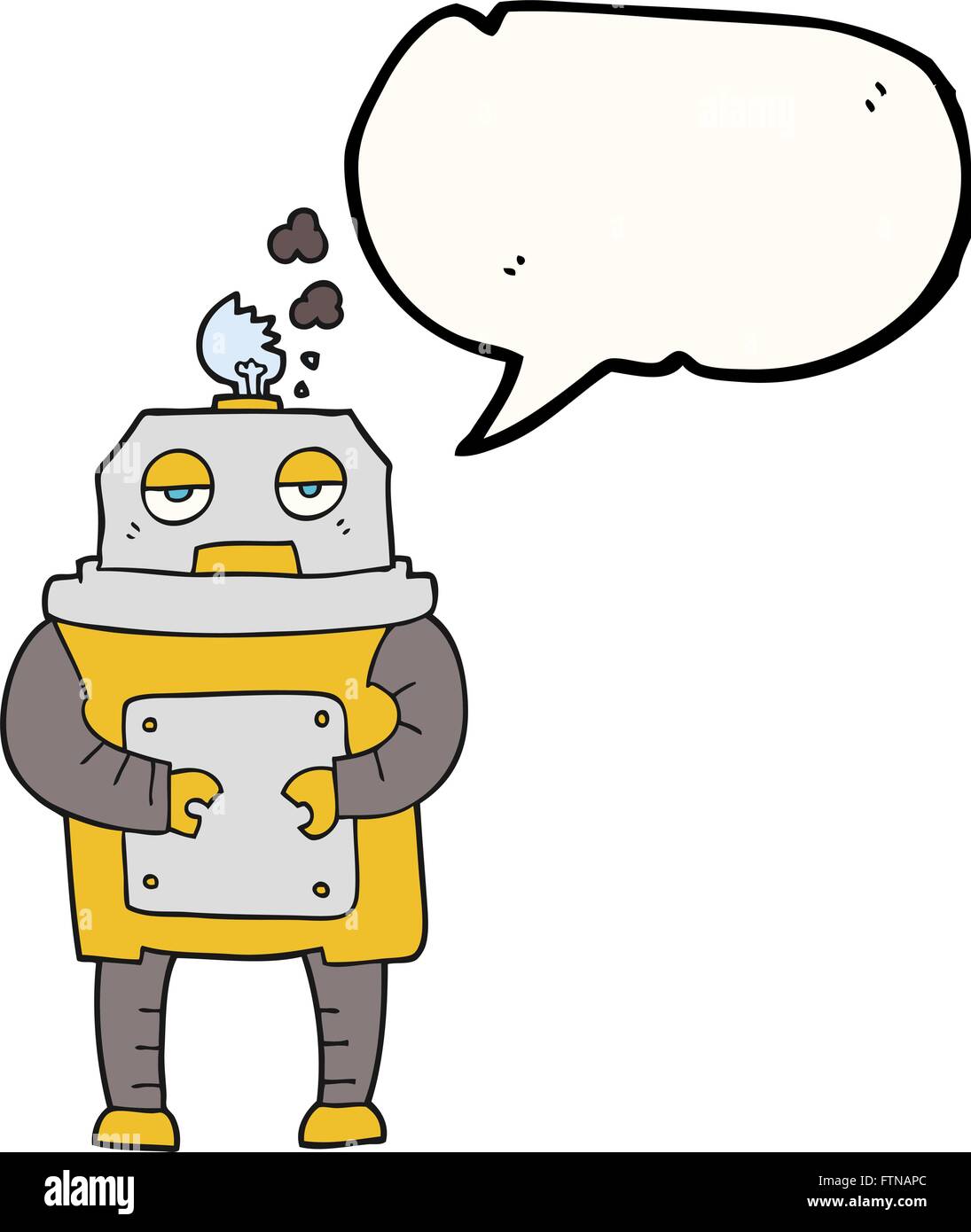 Cartoon malfunctioning robot bubble hi-res stock photography and images ...