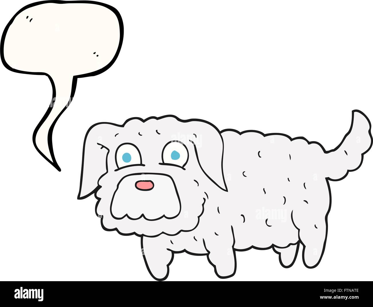 freehand drawn speech bubble cartoon small dog Stock Vector Image & Art ...