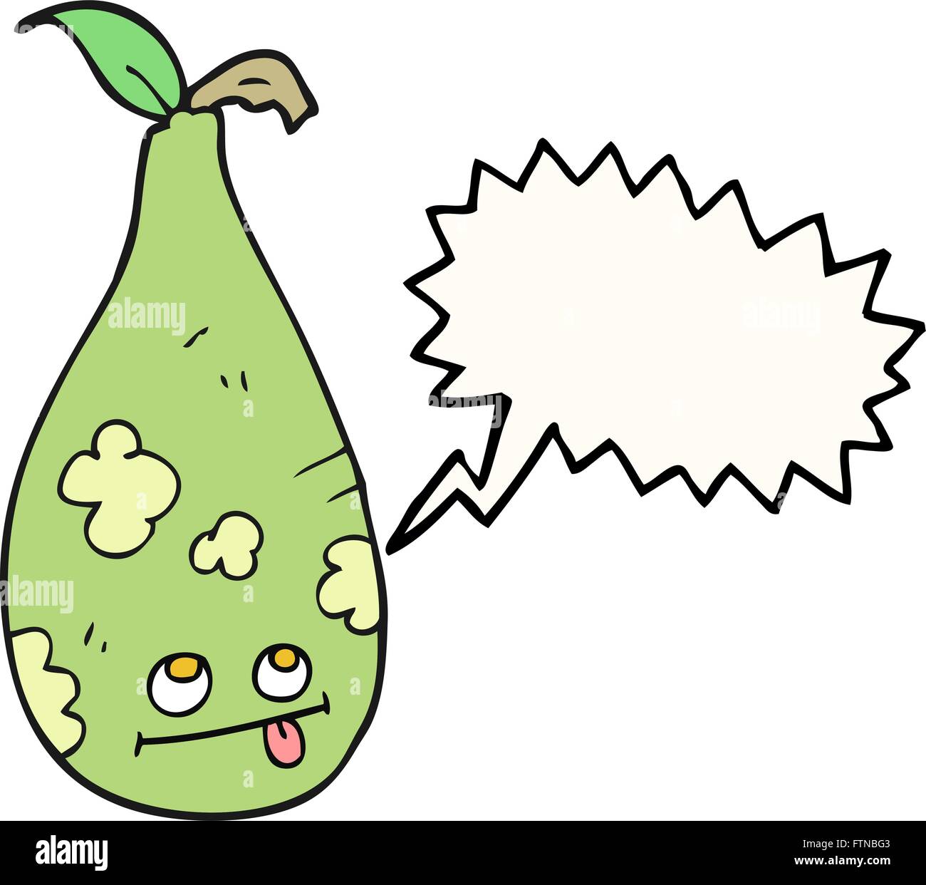 freehand drawn speech bubble cartoon pear Stock Vector Image & Art - Alamy