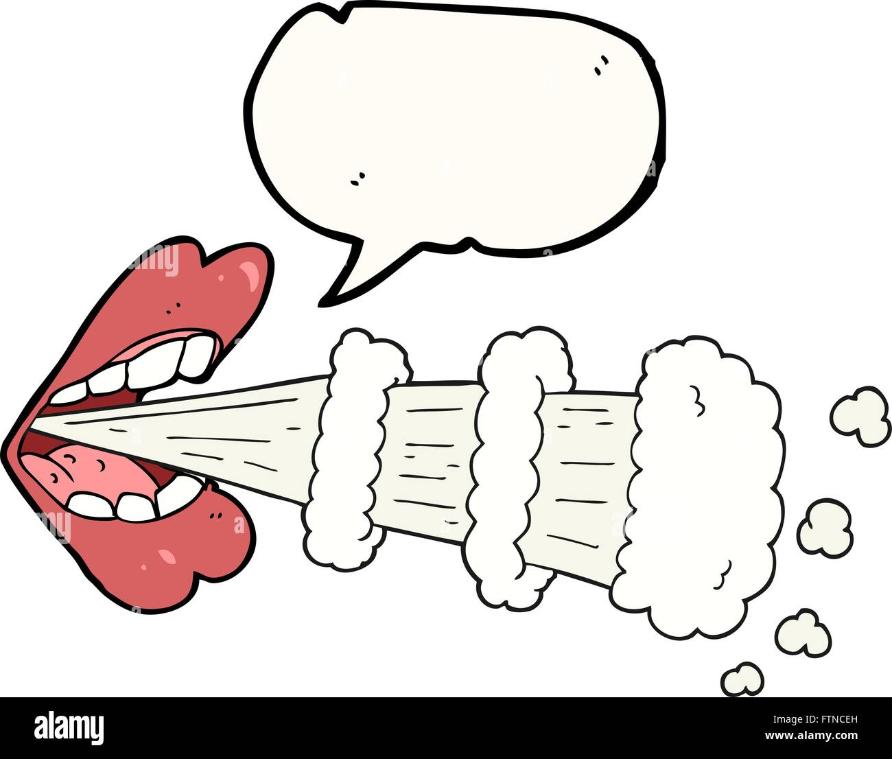 freehand drawn speech bubble cartoon mouth breathing Stock Vector Image