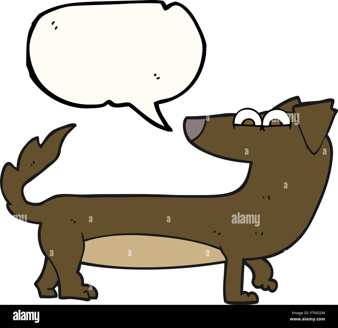 freehand drawn speech bubble cartoon dog Stock Vector Image & Art - Alamy