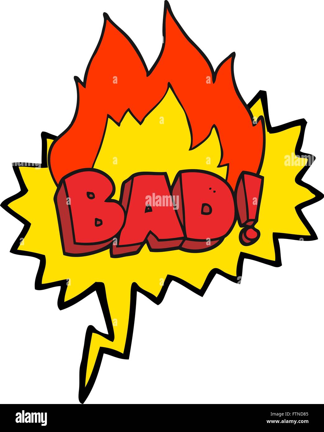 freehand drawn speech bubble cartoon Bad symbol Stock Vector Image ...