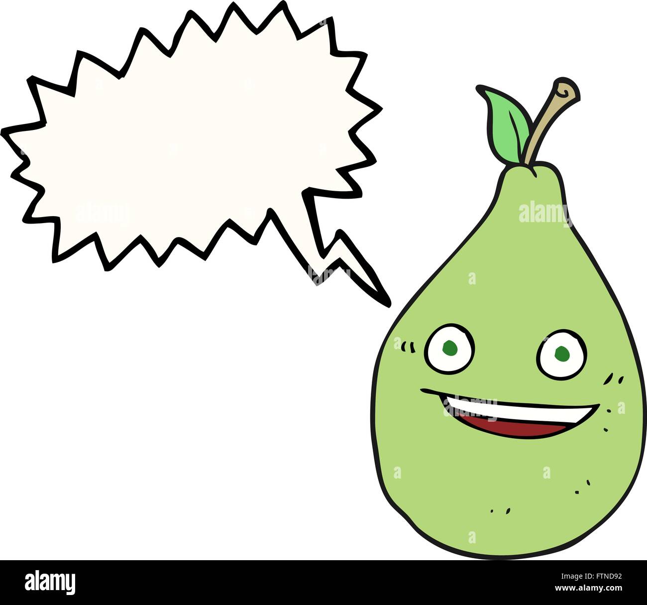 freehand drawn speech bubble cartoon pear Stock Vector Image & Art - Alamy