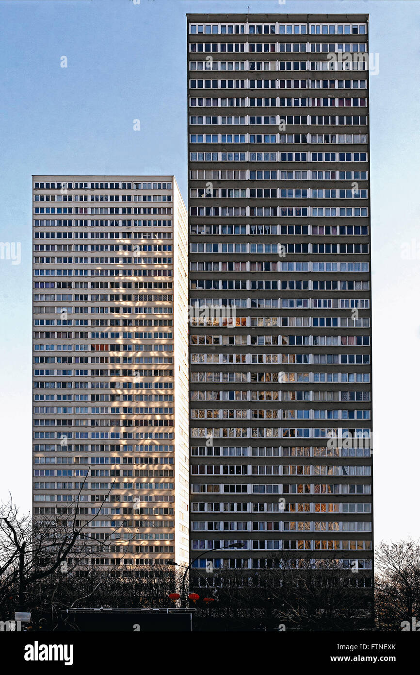 Caption of the Towers in the XIII th area of PARIS , buildings front , Stock Photo