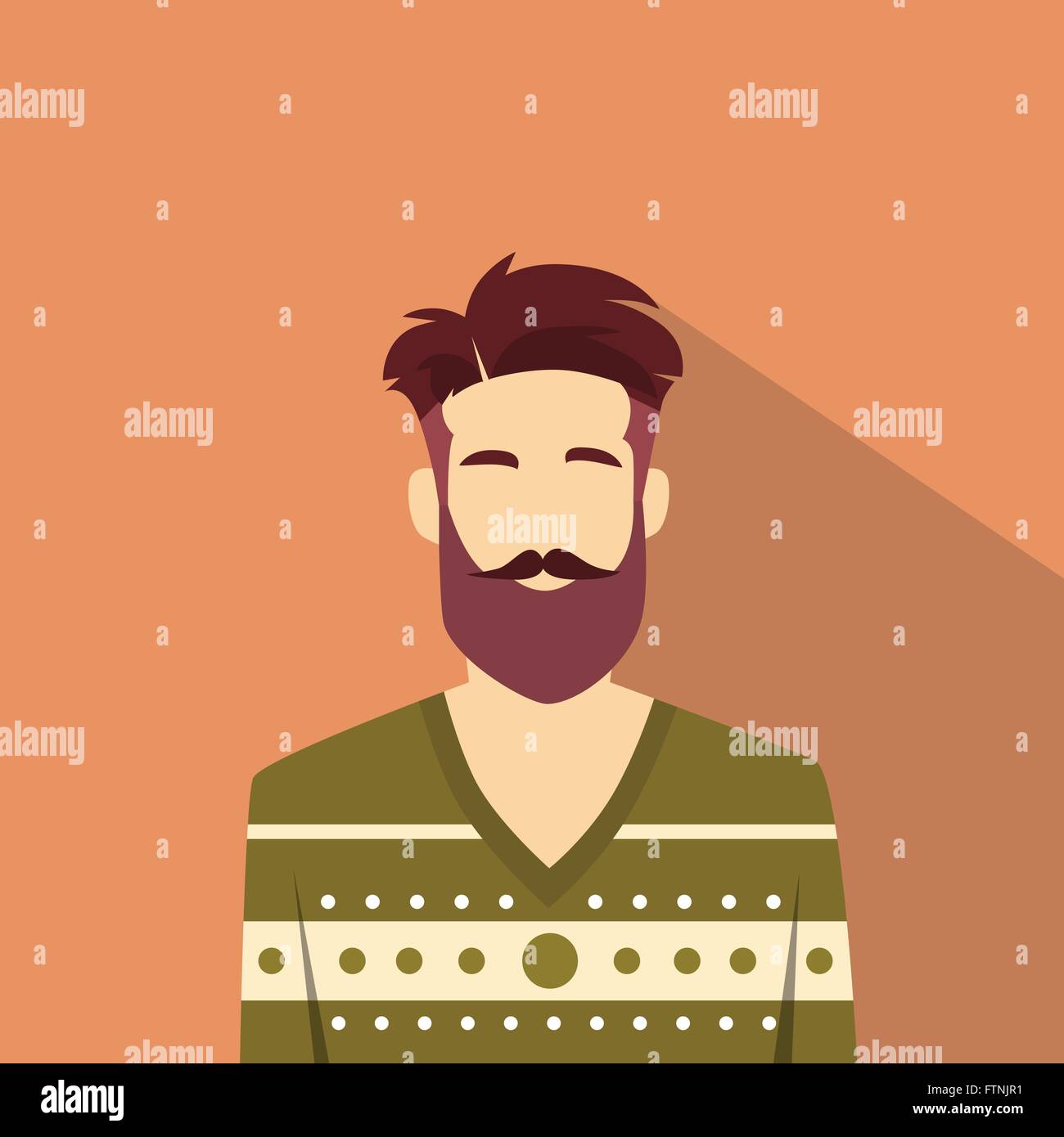 Profile Icon Male Avatar Man Hipster Style Fashion Stock Vector Image ...
