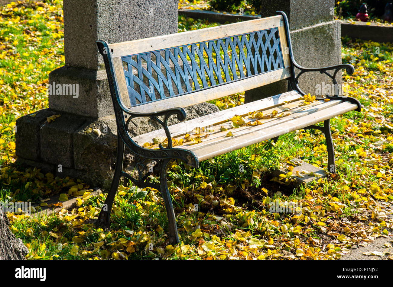 Memorial bench and cemetery hi-res stock photography and images - Alamy
