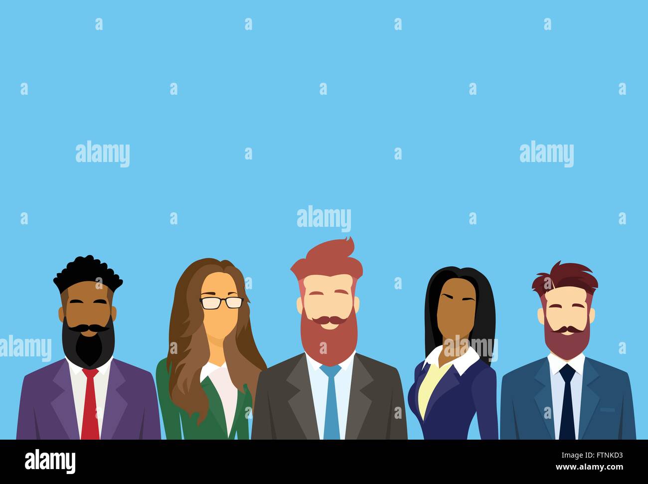Business People Group Diverse Team Businesspeople Stock Vector Image ...