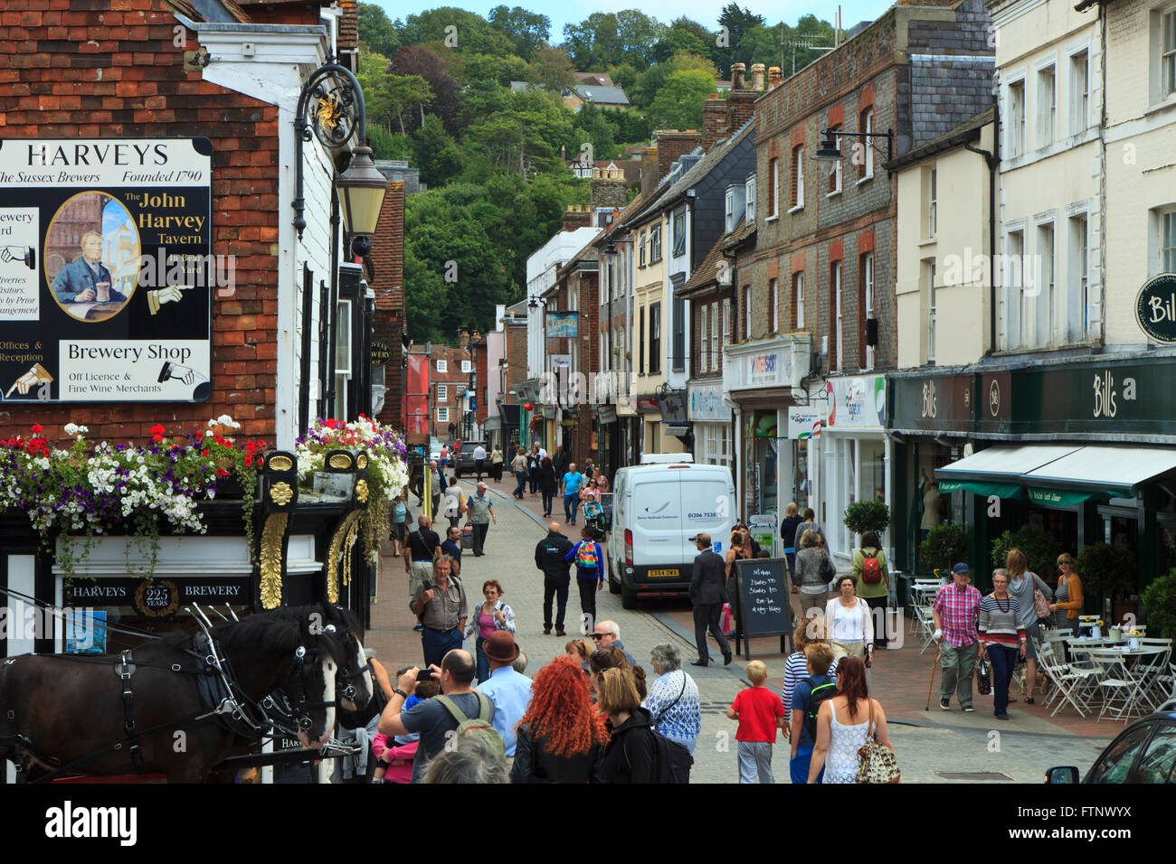 Cliffe High Street, Lewes, East Sussex, England UK Stock Photo