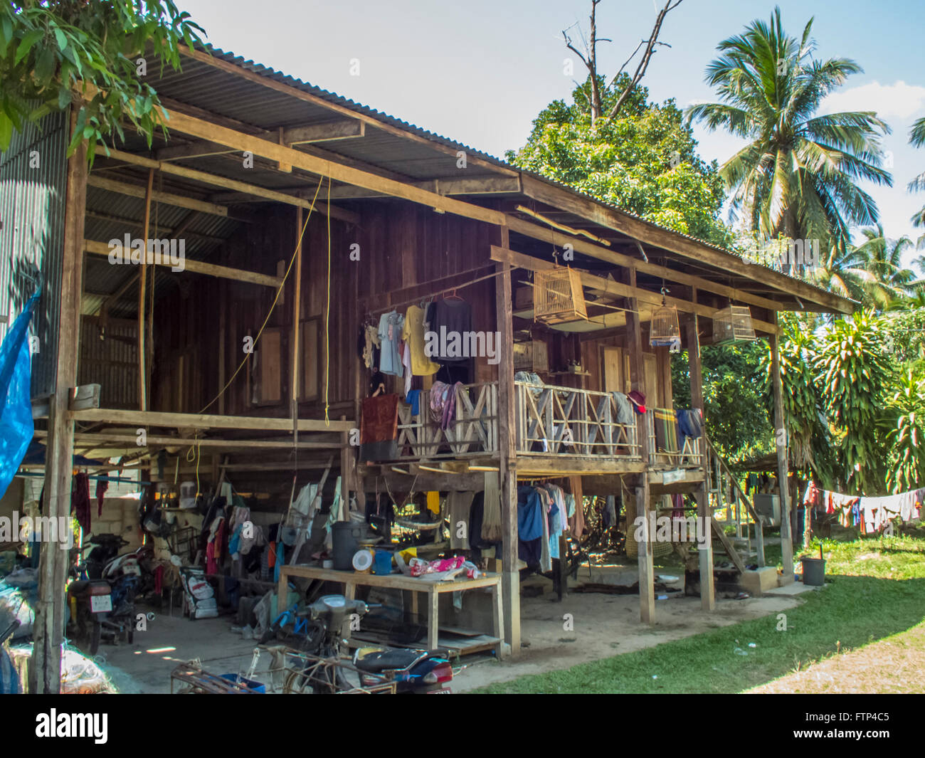 Local house on roadside. Koh Yao Yai island. Thailand Stock Photo