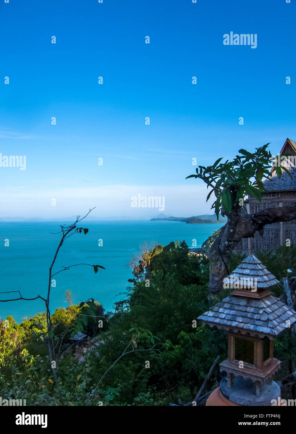 Santhiya Resort. Koh Yao Yai island Thailand. View out to sea, from room balcony. Stock Photo