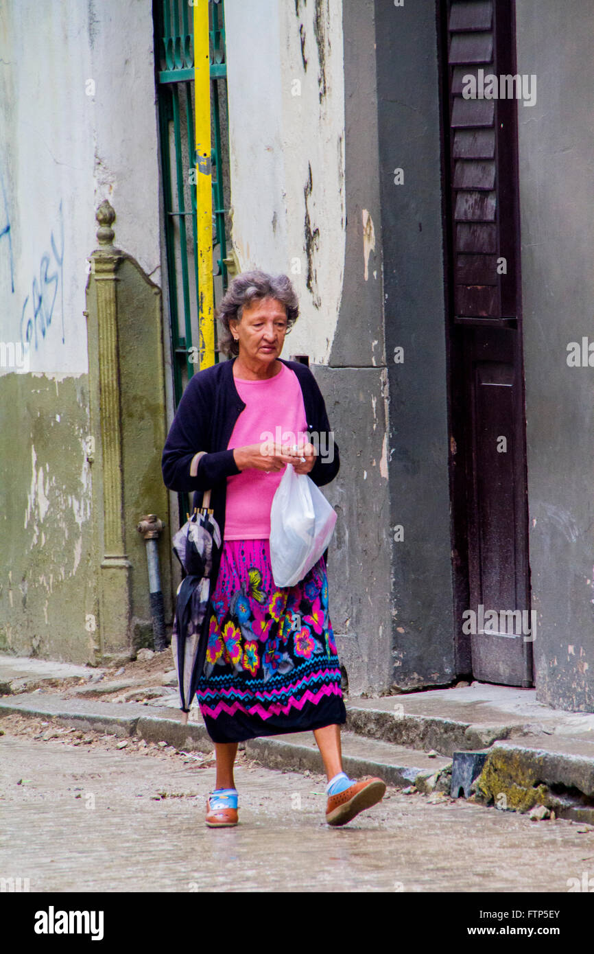 Typical local inhabitant of Havana Cuba. Stock Photo