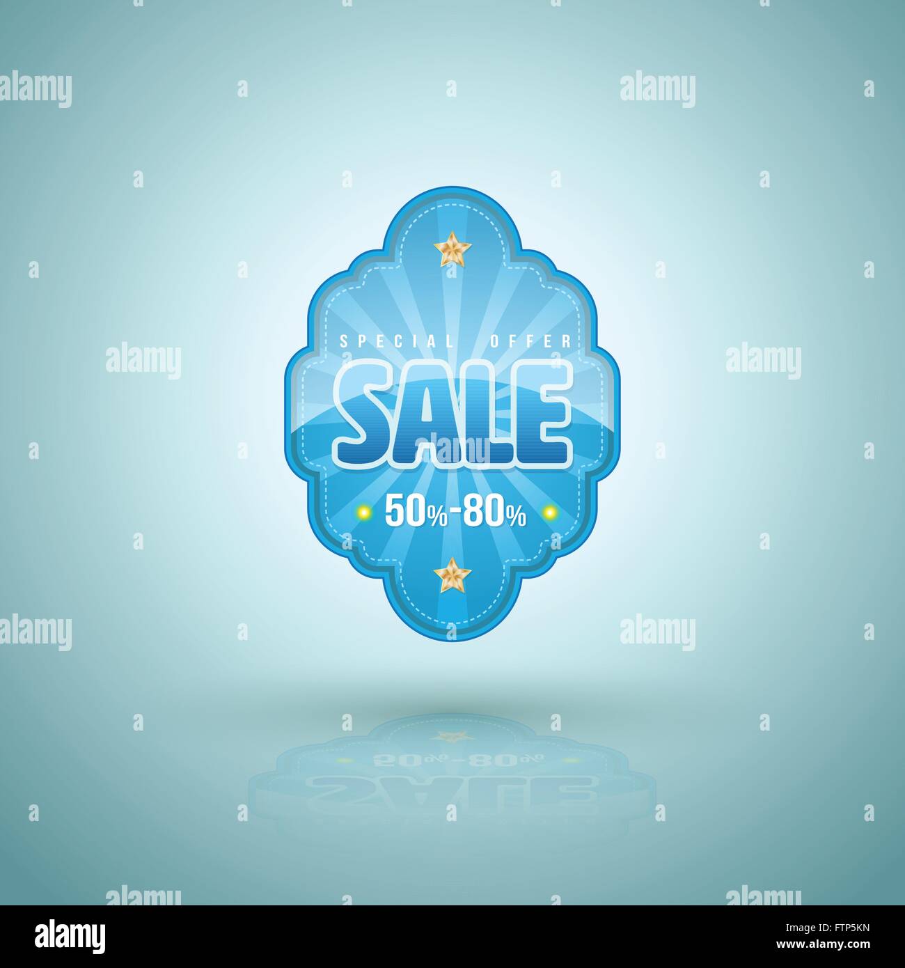Sale tag banner. Vector illustration. Can use for promotion poster. Stock Vector