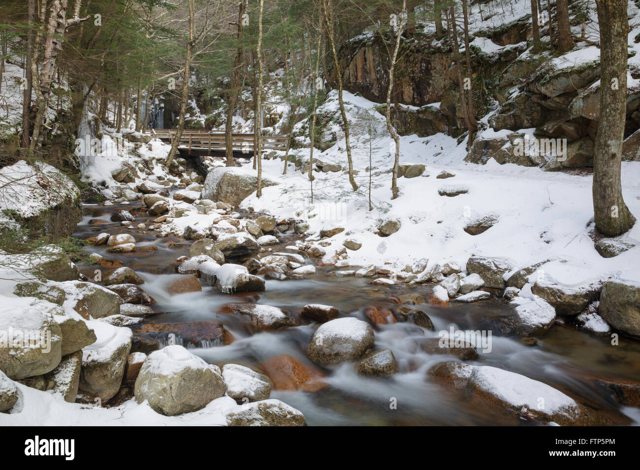 Franconia Notch State Park Flume Brook at Flume in Lincoln, New