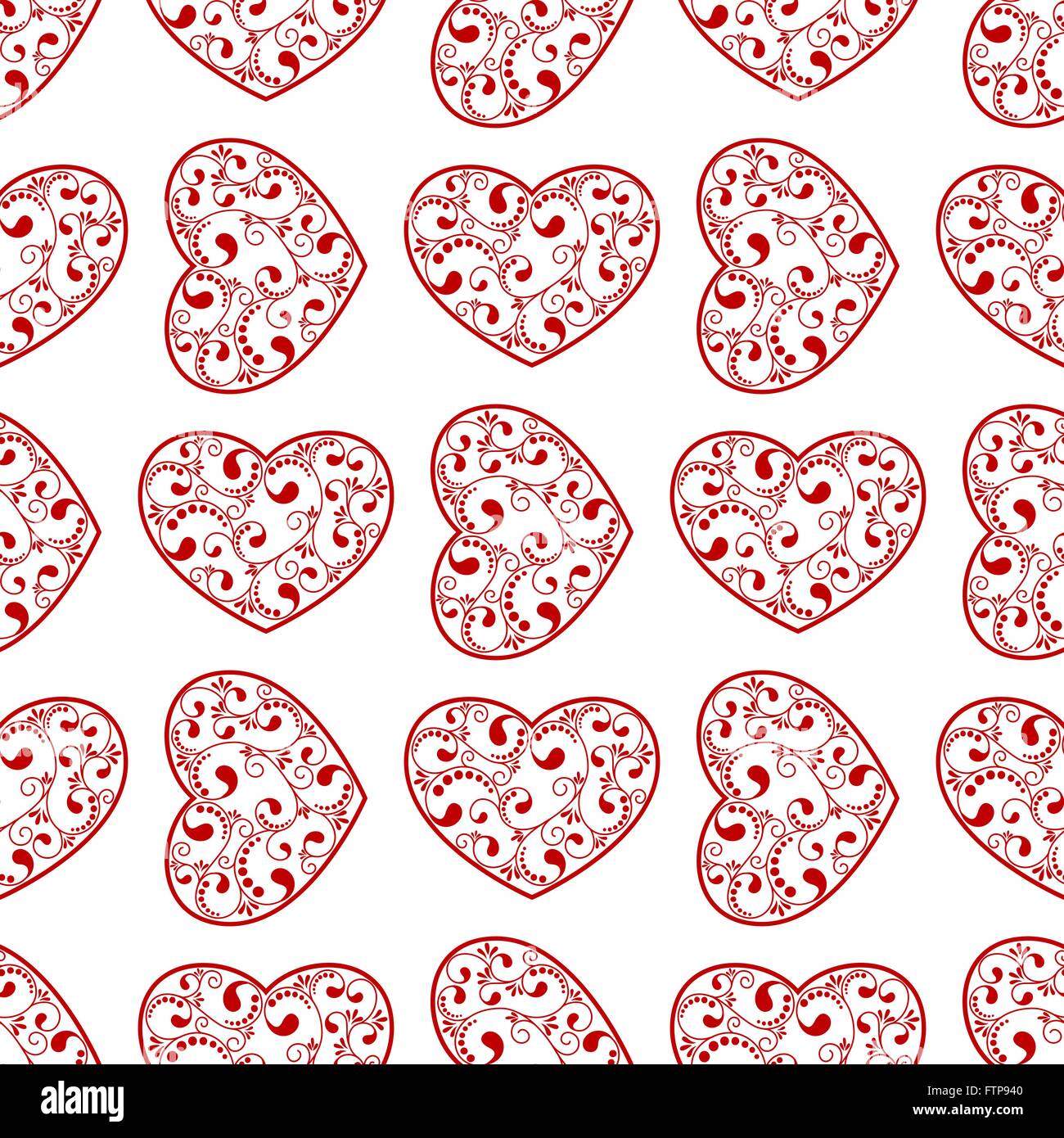 red heart seamless Stock Vector Image & Art - Alamy