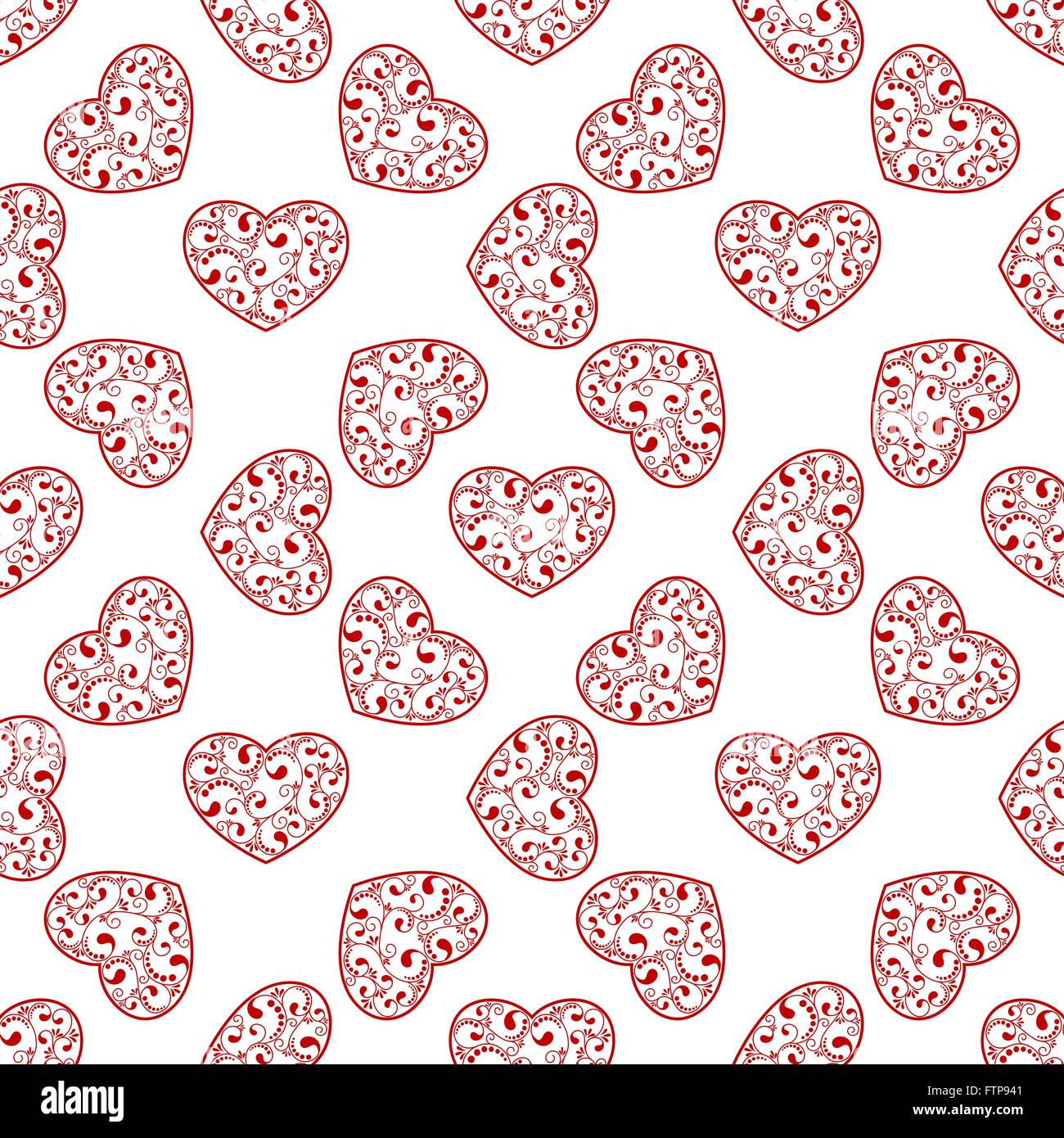 red heart seamless Stock Vector Image & Art - Alamy