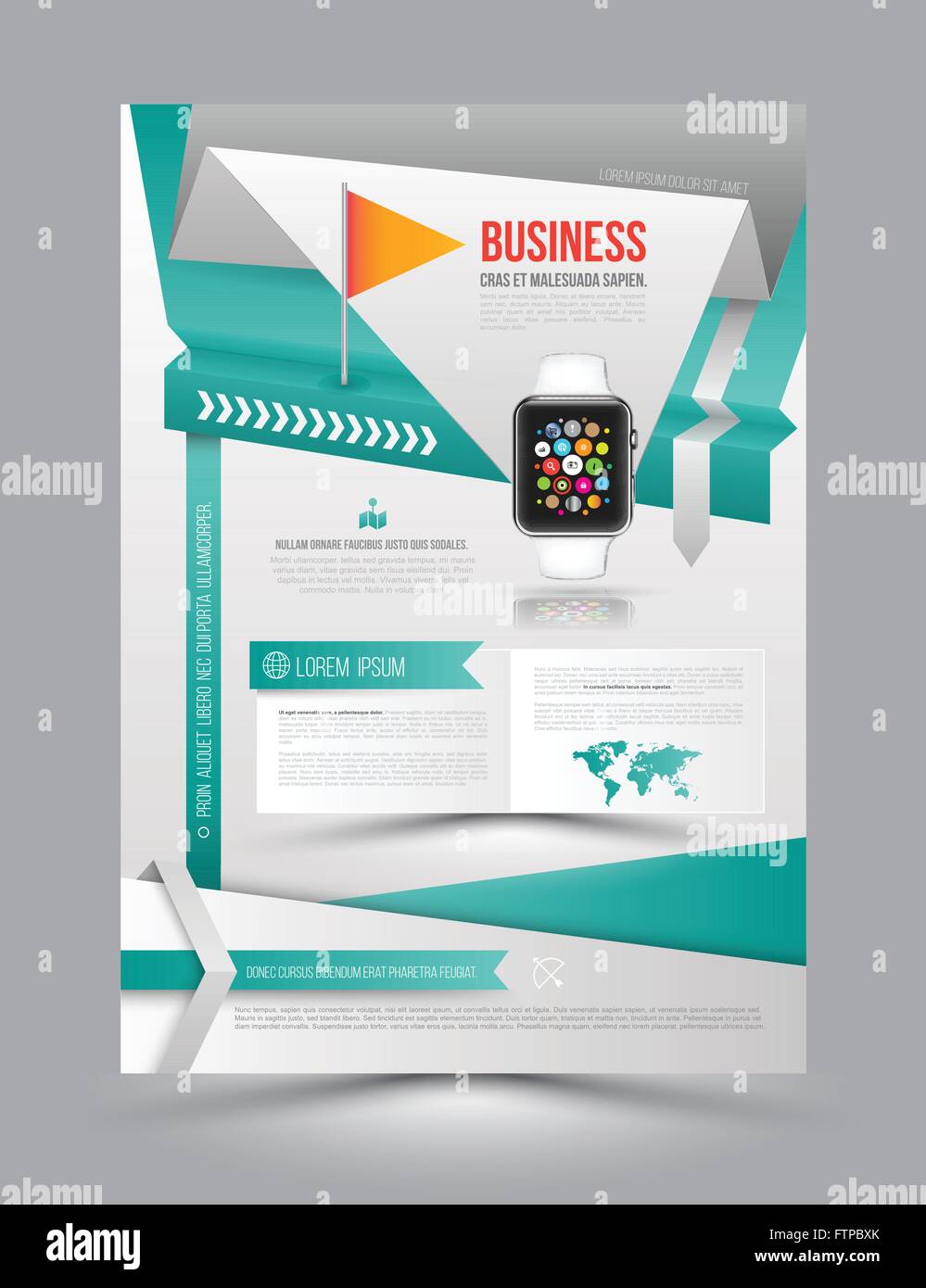 Abstract Paper Origami Design Vector Template Layout For