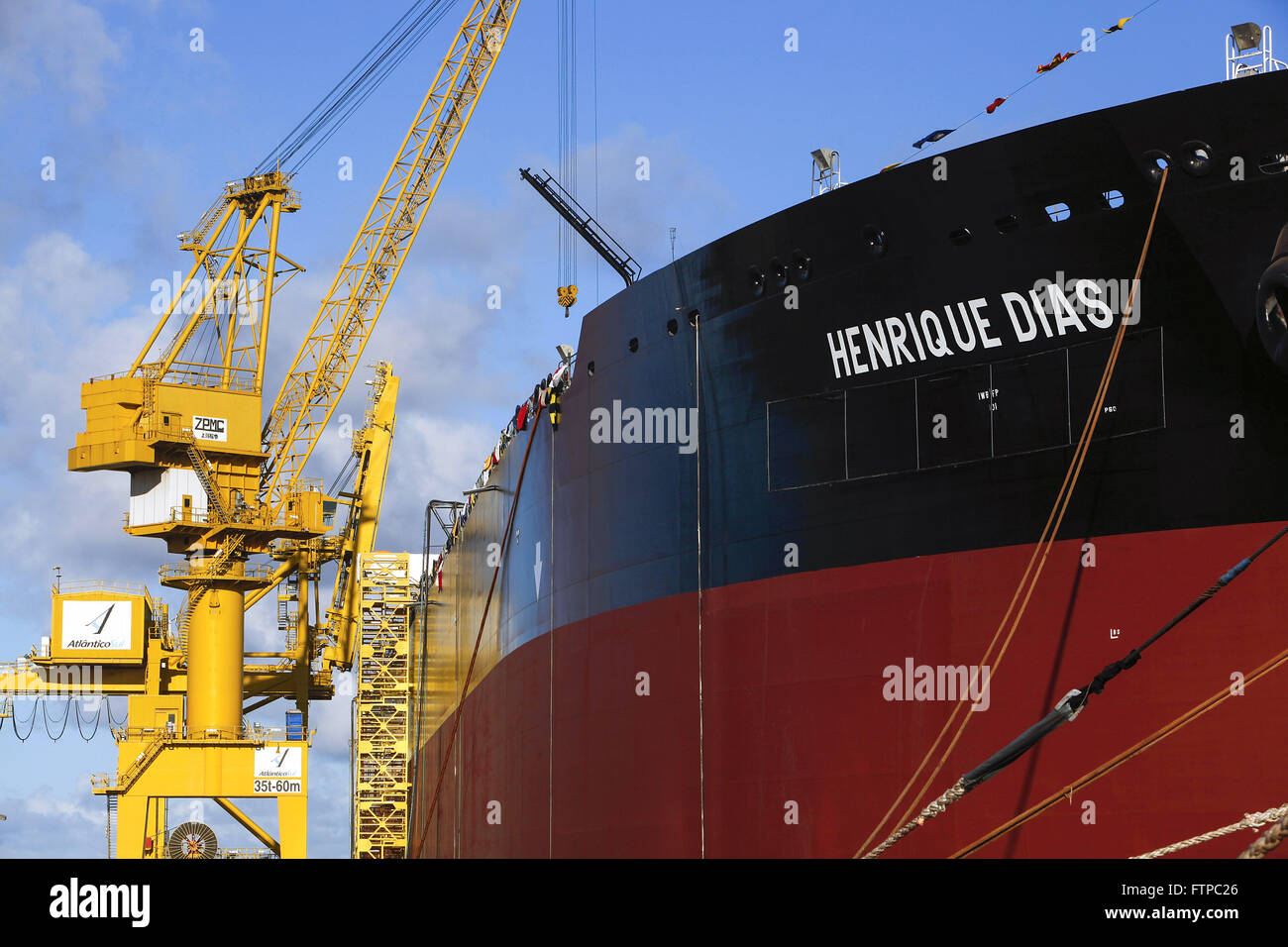 Oil tanker - EAS Atlantico Sul Shipyard Stock Photo