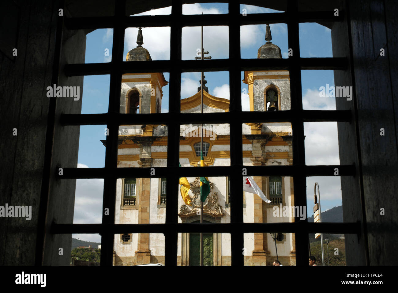 Church of Sao Francisco de Assis view from window of City Hall Stock Photo