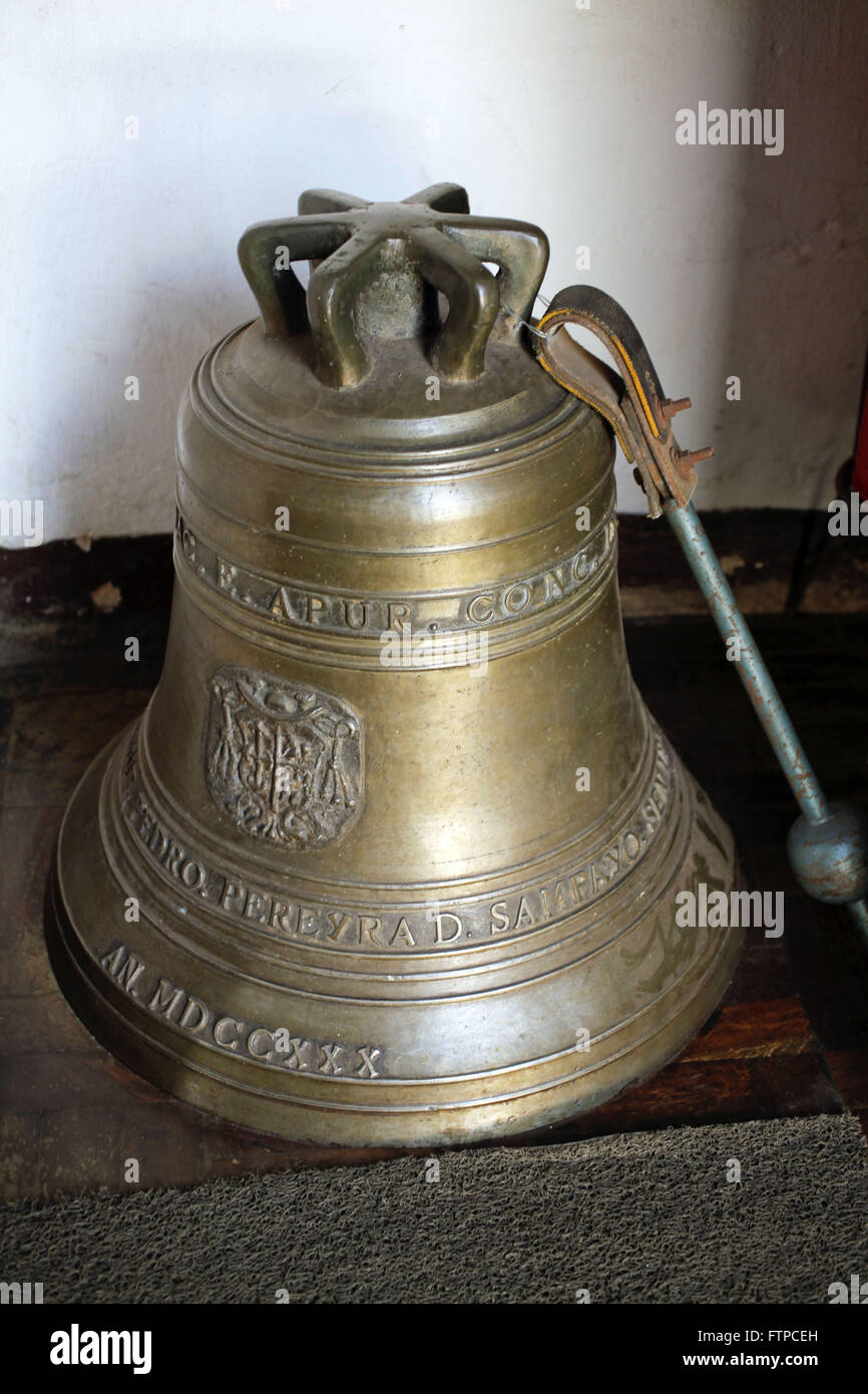 1730 bell of the Church of Nossa Senhora da Conceicao - Church of Sabara Stock Photo