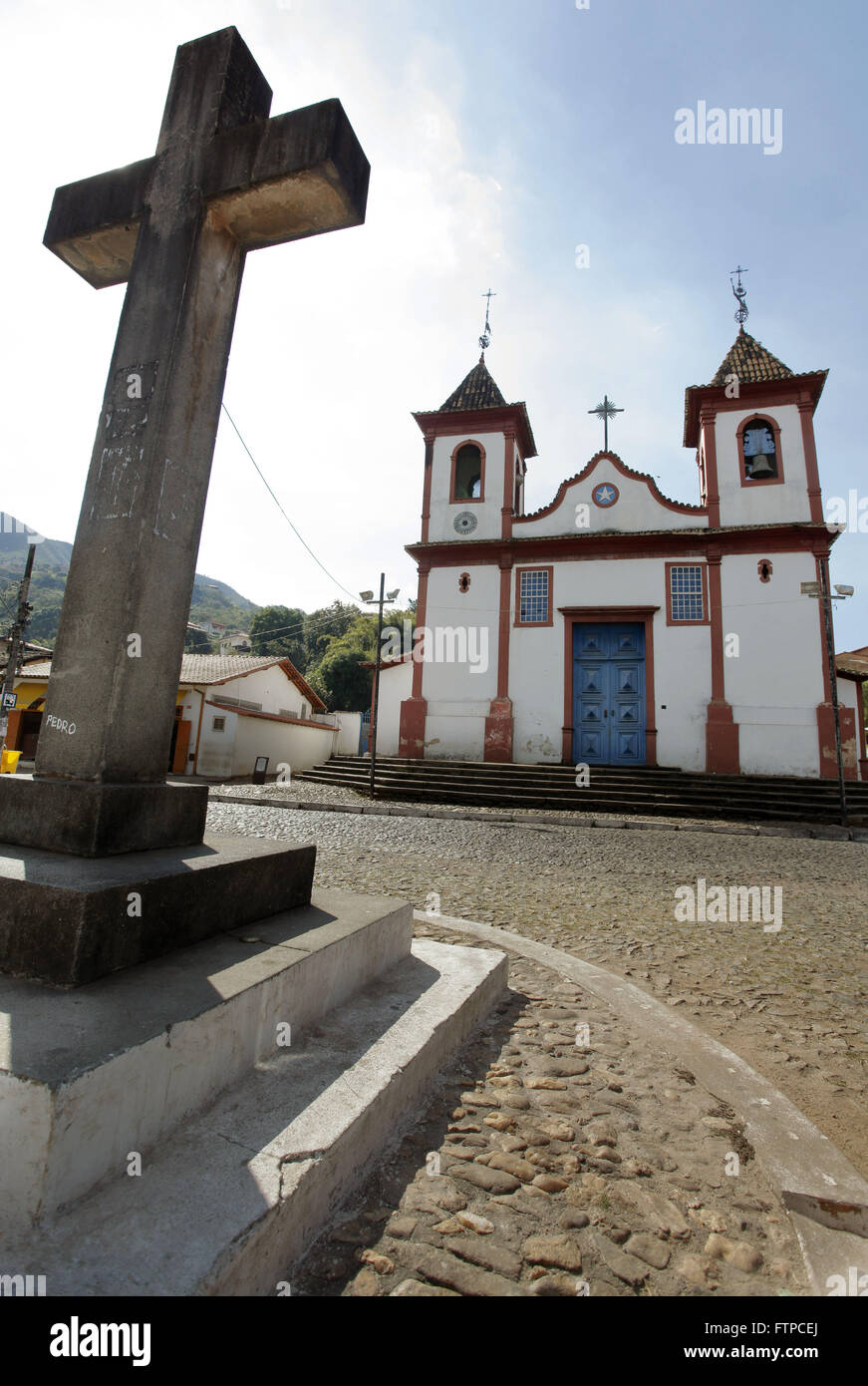 Church of Nossa Senhora da Conceicao - Mother Church of the town of Sabara Stock Photo