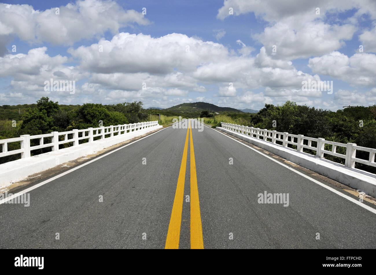 BR-230 Bridge over the Rio Piranhas road in the rural town of Pombal in Paraiba Stock Photo