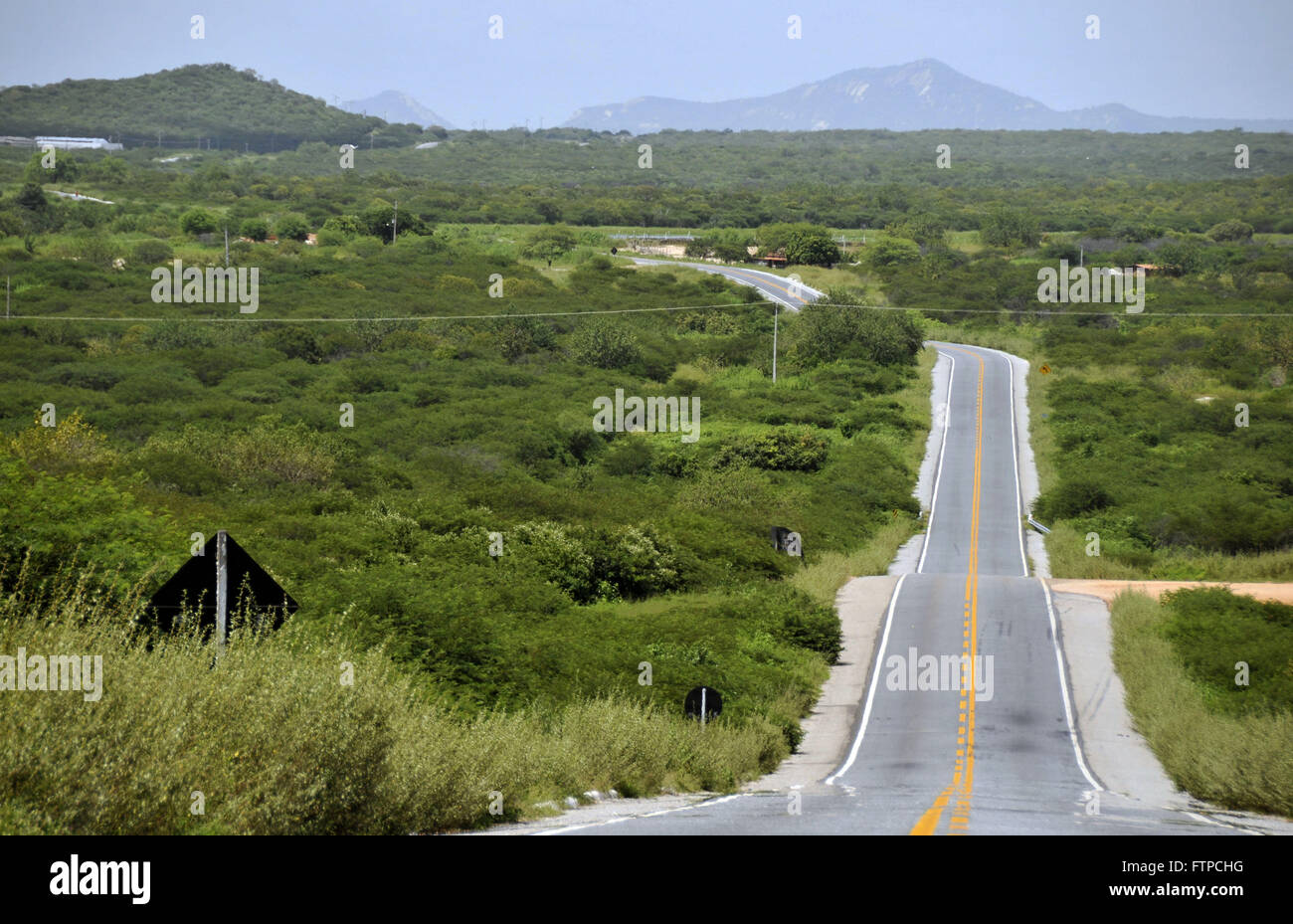 BR-230 in the rural town of Patos in Paraiba Stock Photo