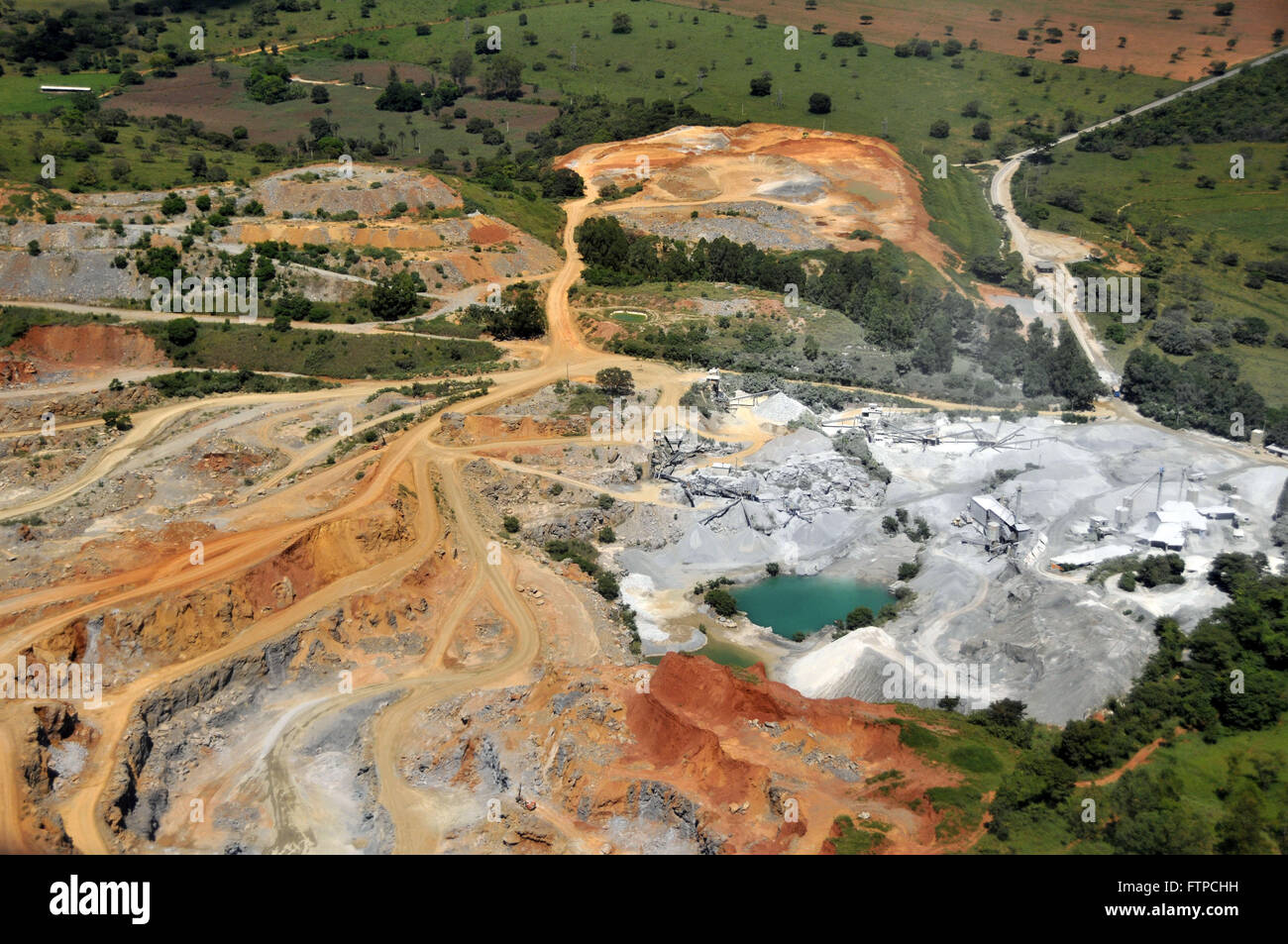 Mining region in the municipality of Belo Horizonte Stock Photo