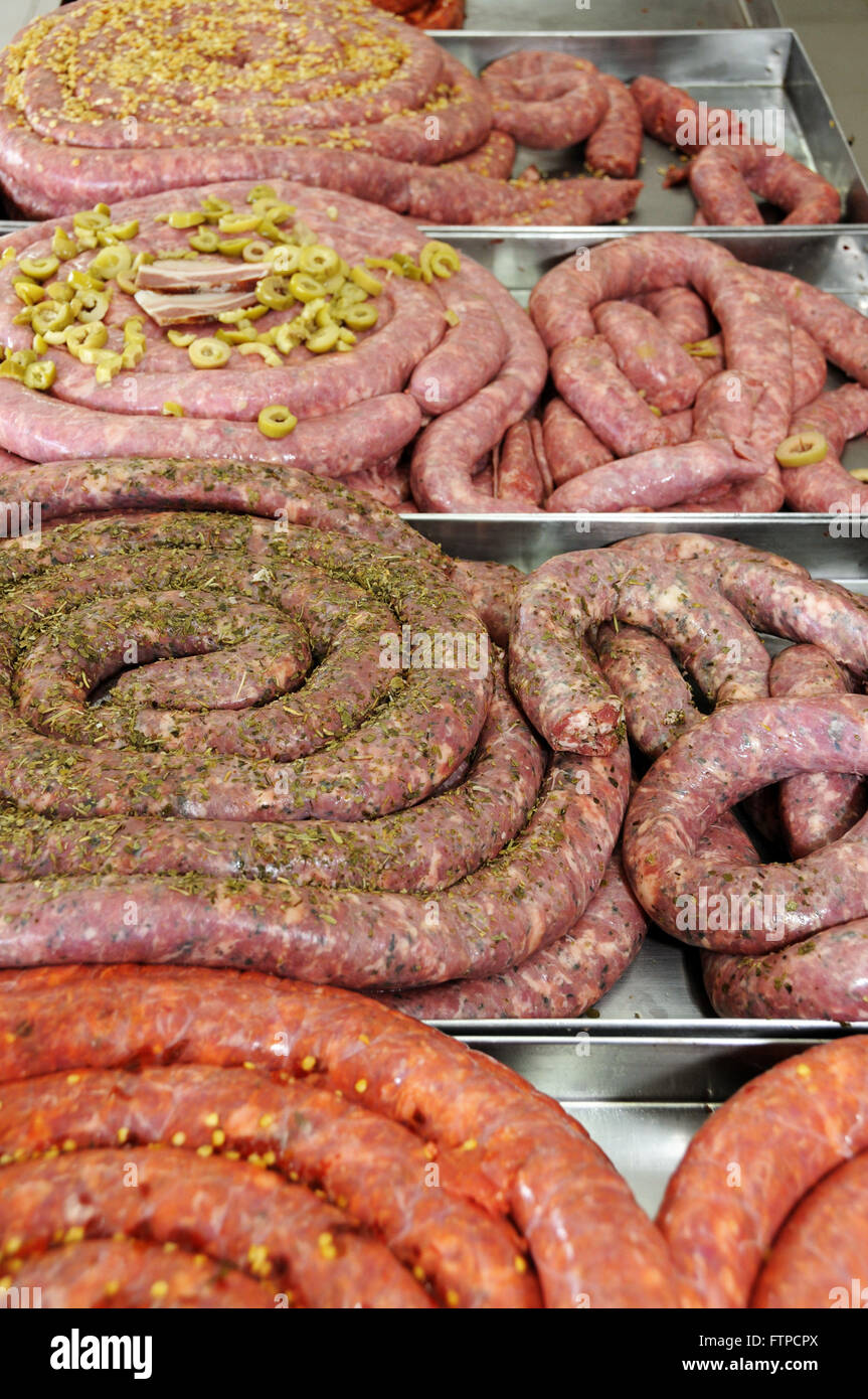 Manufactures linguica pork in Braganca Paulista - Sao Paulo state Stock Photo