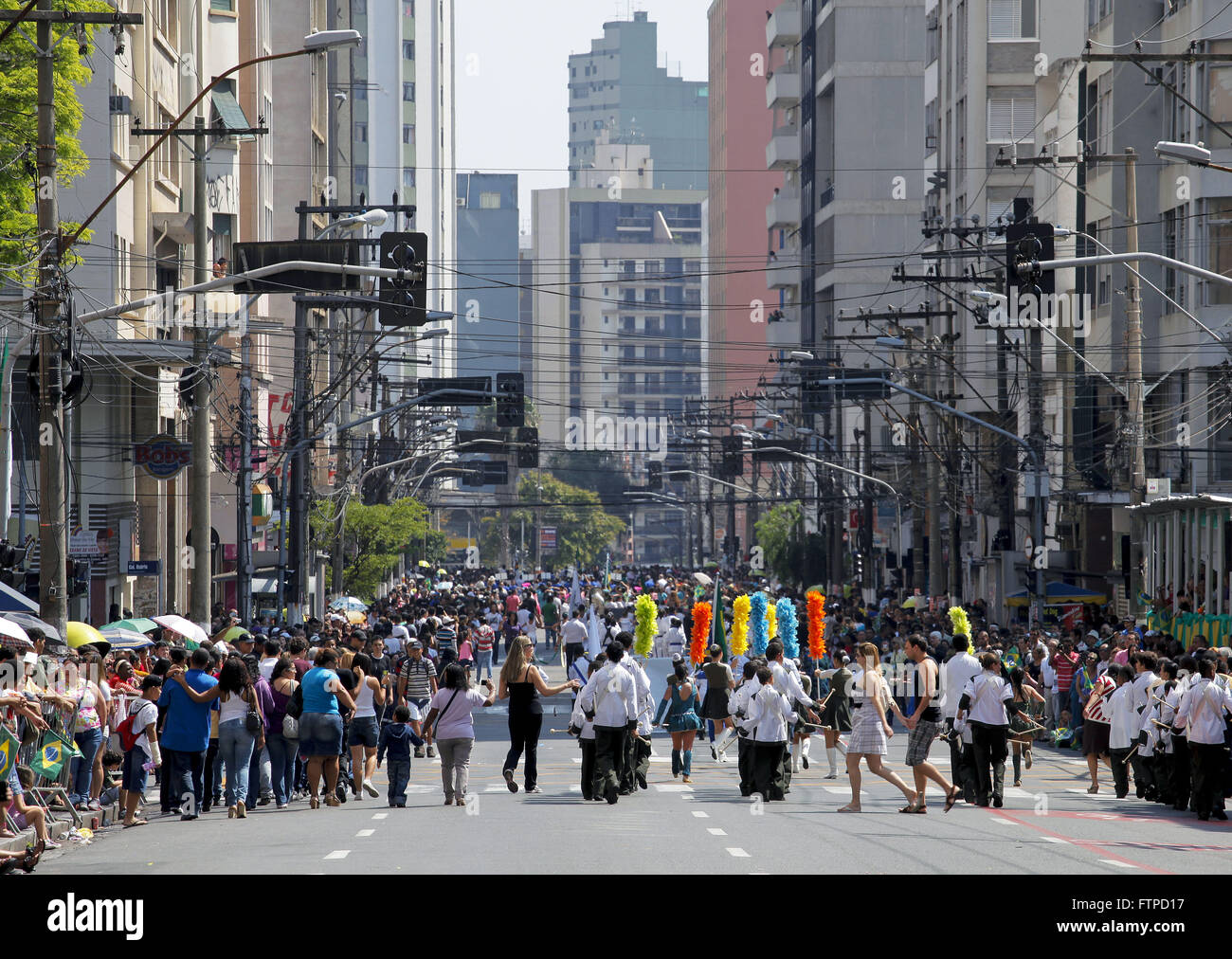 Parade in the celebration on Avenida Sete de Setembro Francisco Glicerio Stock Photo