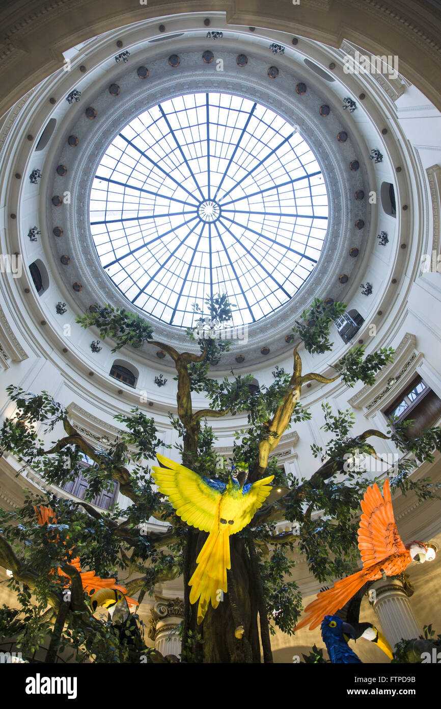 Installation representing the Amazonian forest in Amazonia exhibition - Cycles Modernity in CCBBs Stock Photo