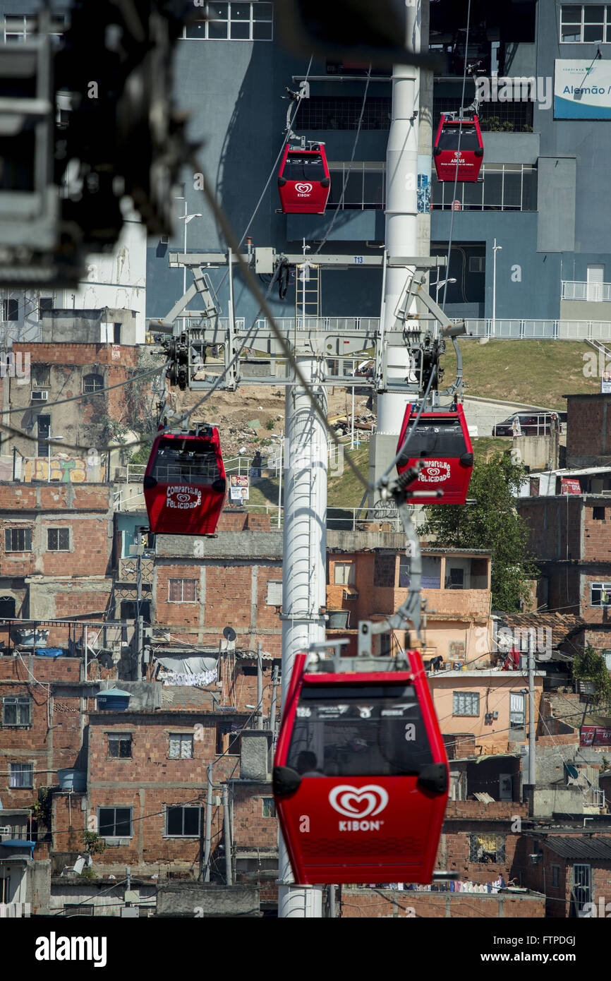 Cable Car Complexo do Alemao in northern city Stock Photo