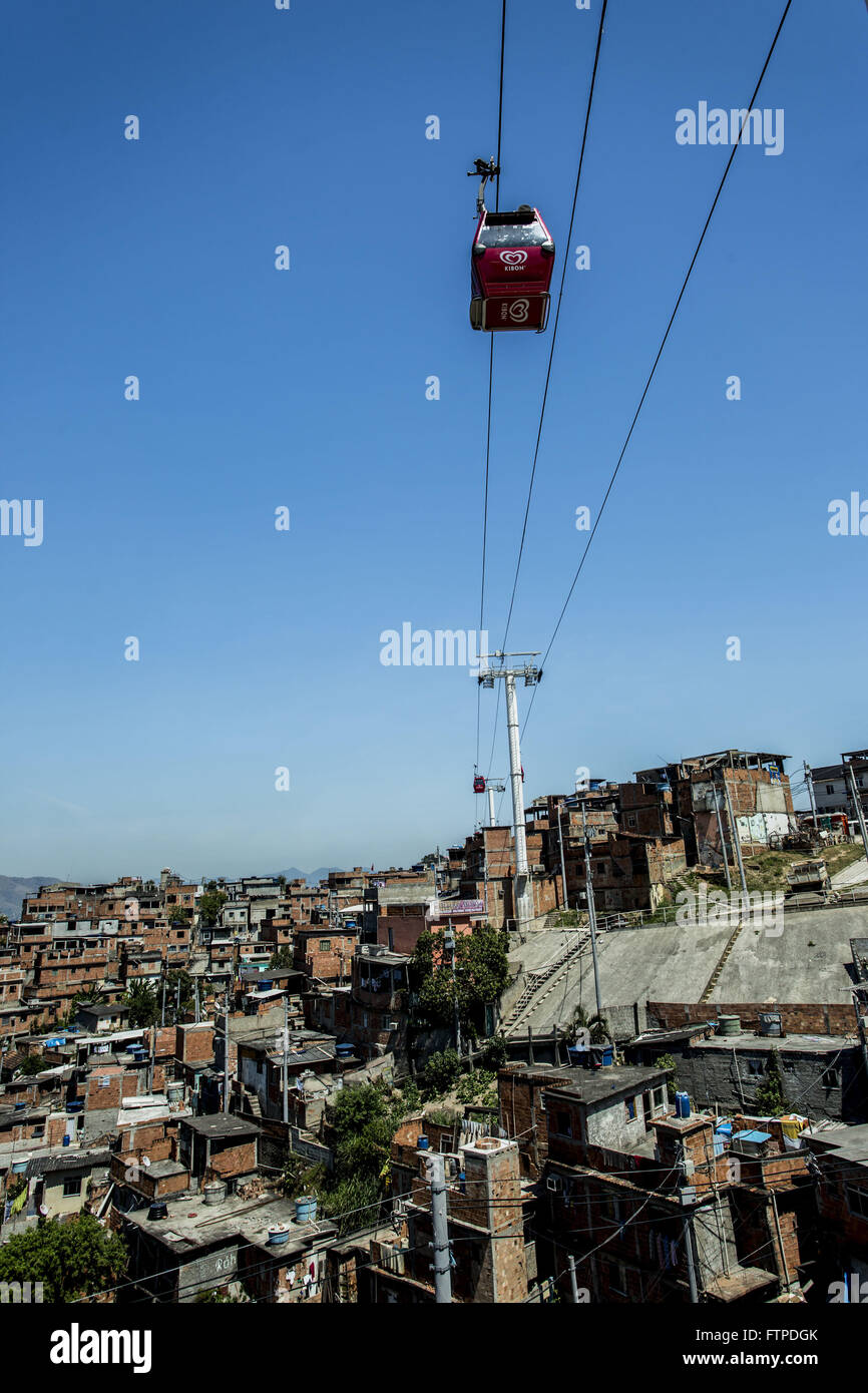 Cable Car Complexo do Alemao slum in Nova Brasilia - North Zone Stock Photo