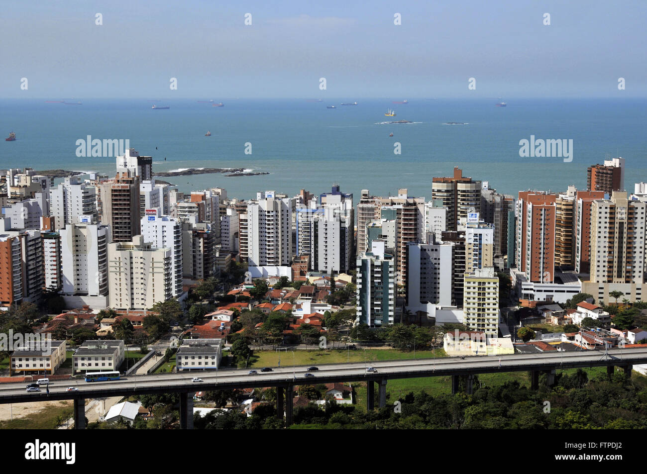 View of the city of Vila Velha from the Nossa Senhora da Penha Stock Photo