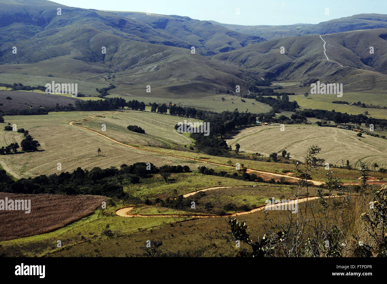 Panoramic view of the Valley of the flowerbeds in the Serra da Canastra - MG Stock Photo