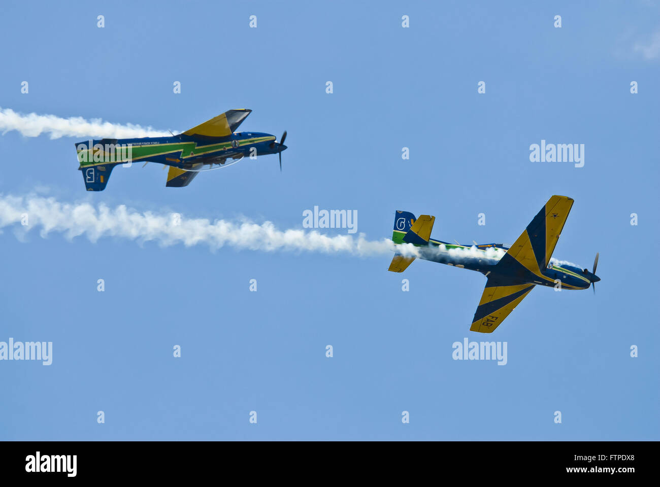 Planes of the Smoke Squadron FAB - Forca Aerea Brasileira Stock Photo